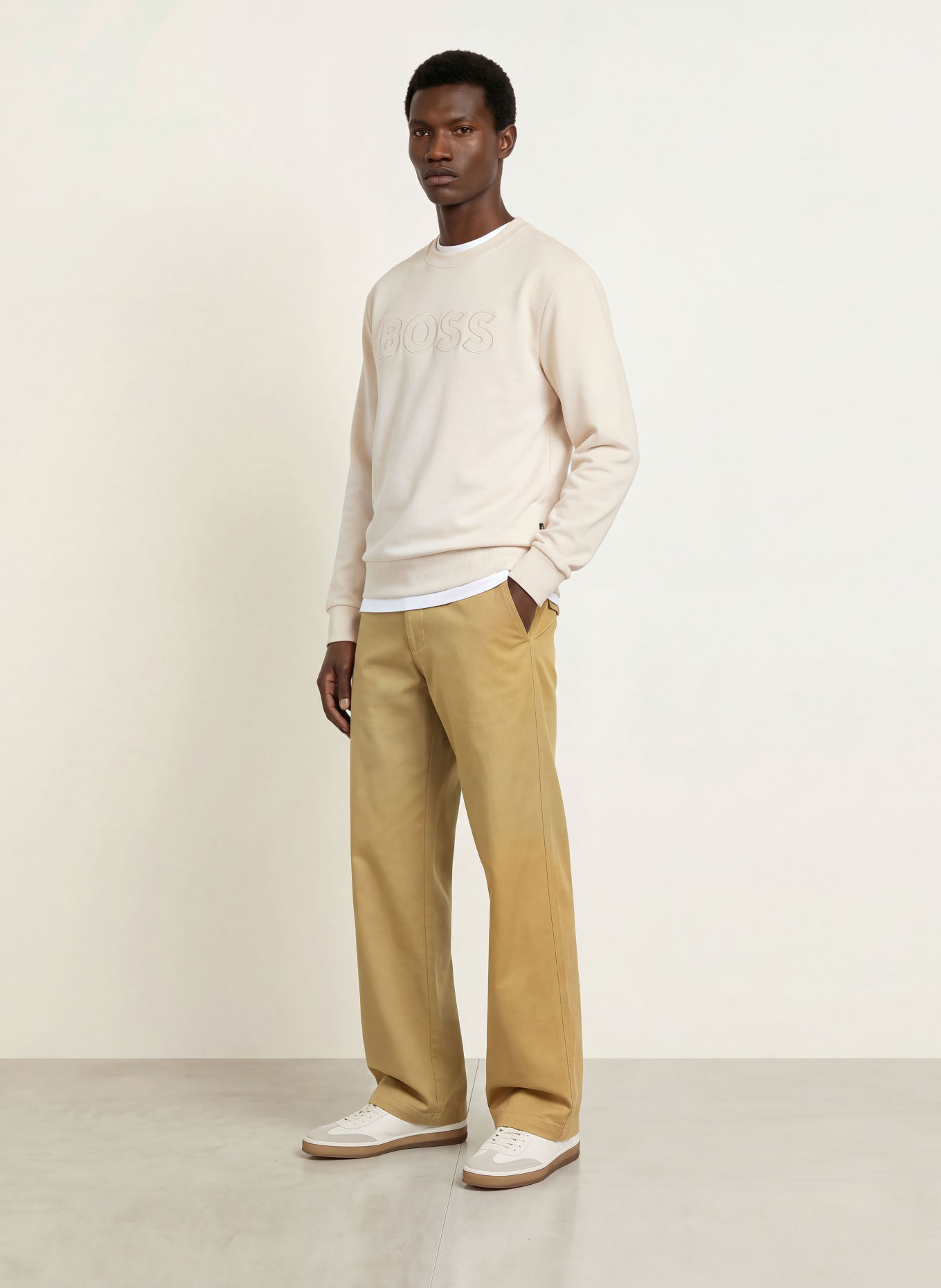 BOSS SOLERI Sweatshirt: ECRU