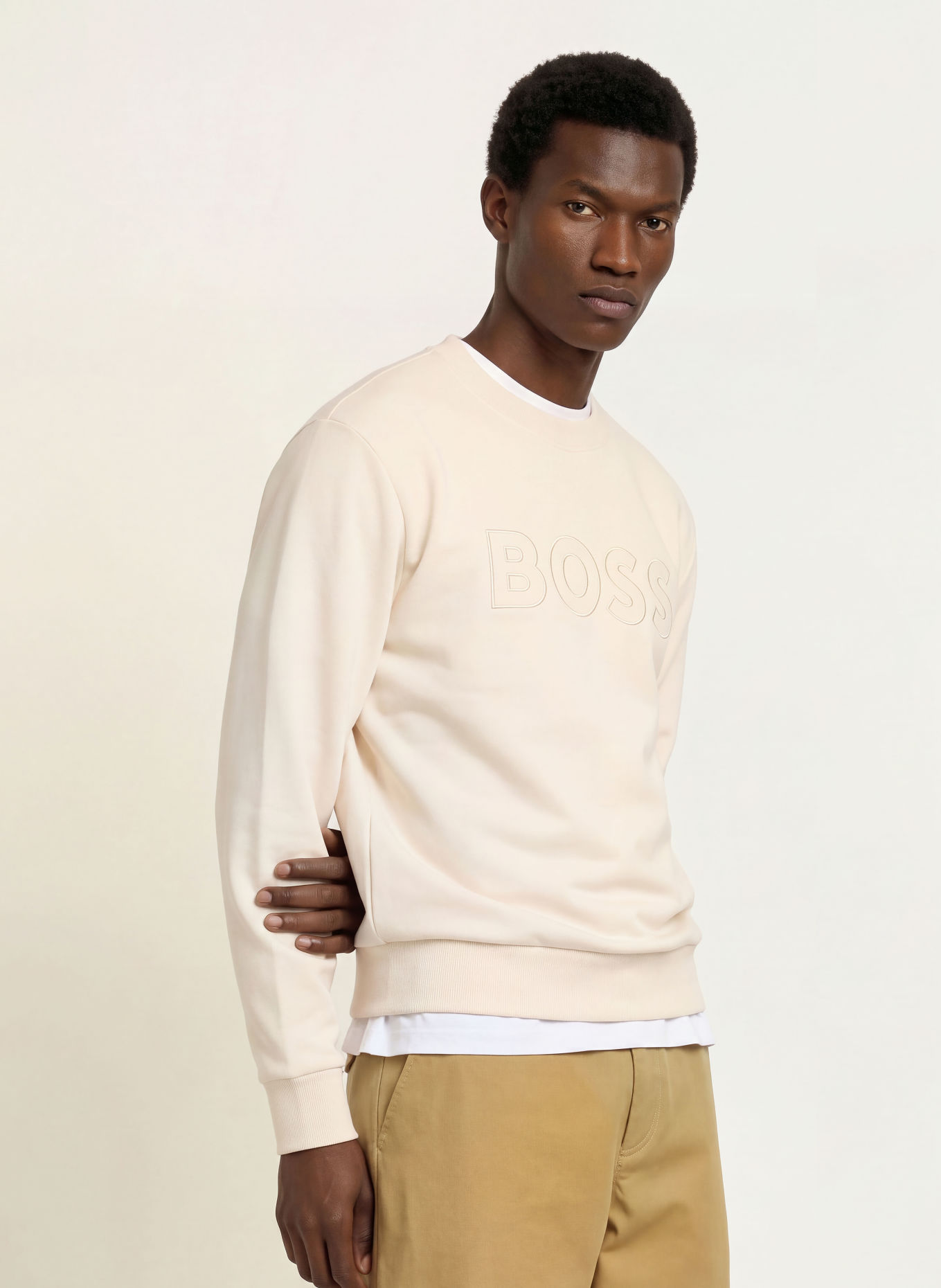 BOSS SOLERI Sweatshirt: ECRU