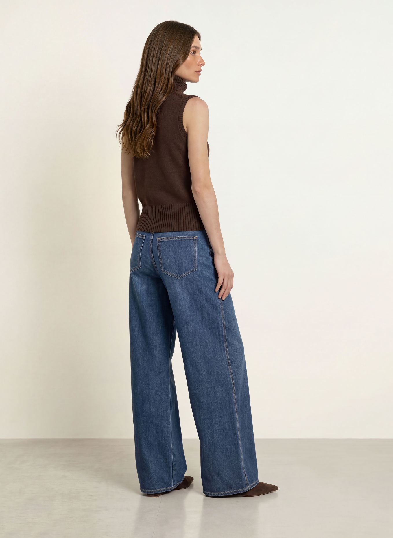 Veronica Beard MAZZY Cashmere Knit Top: DARK BROWN