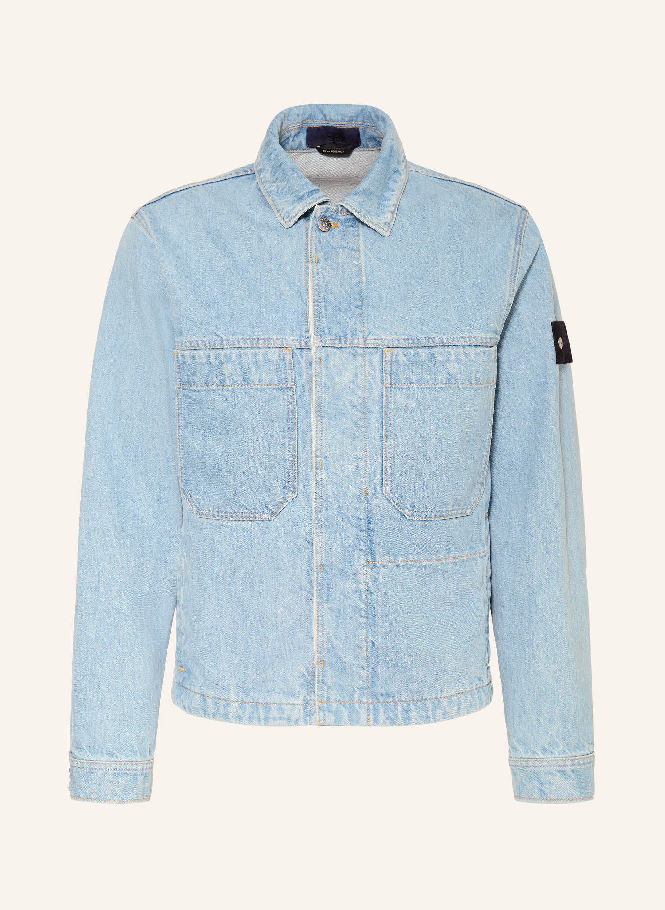 STONE ISLAND Jeansjacke DENIM PROJECT: VJ204 BLUE LIGHT WASH