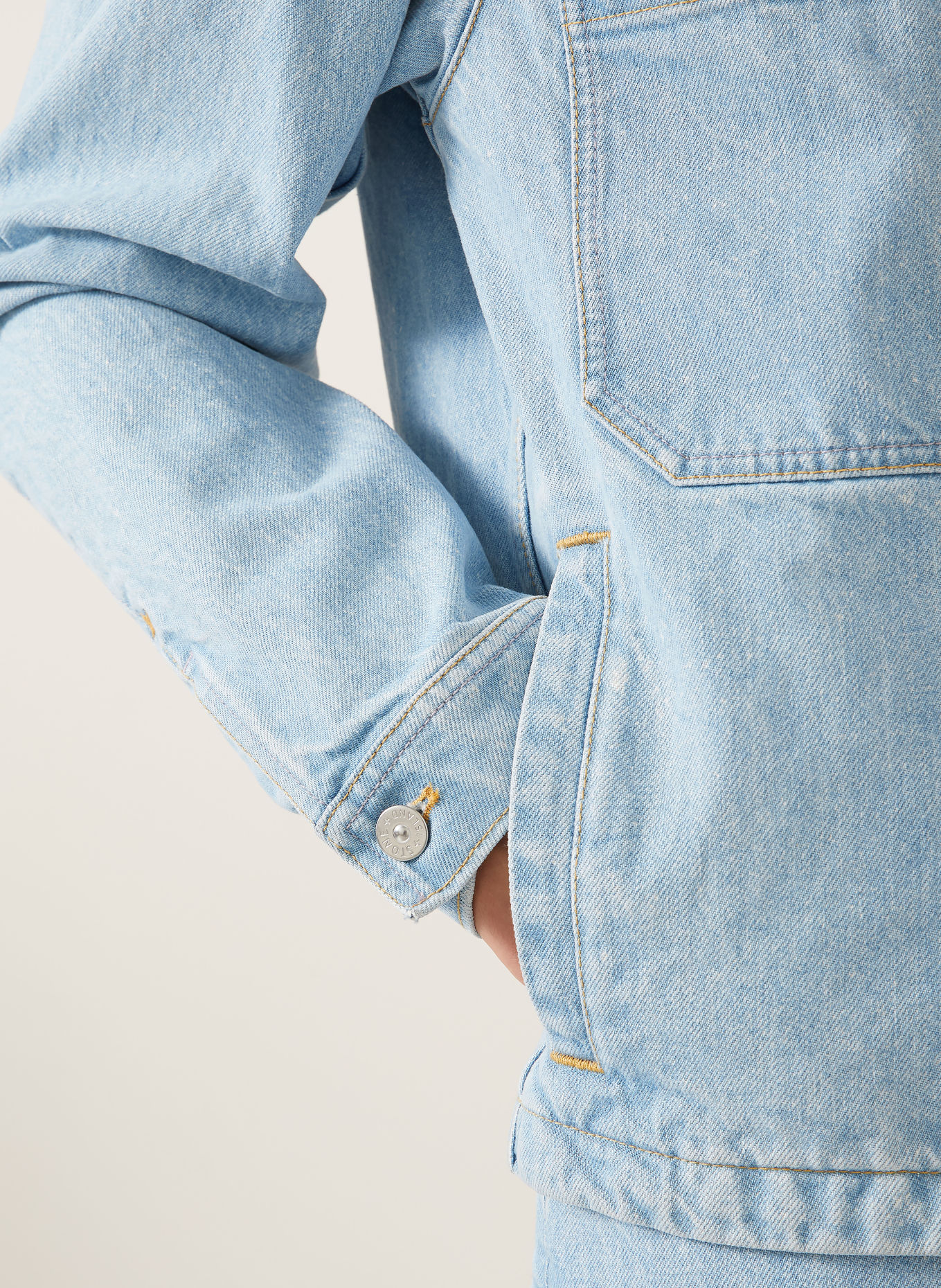 STONE ISLAND Jeansjacke DENIM PROJECT: VJ204 BLUE LIGHT WASH