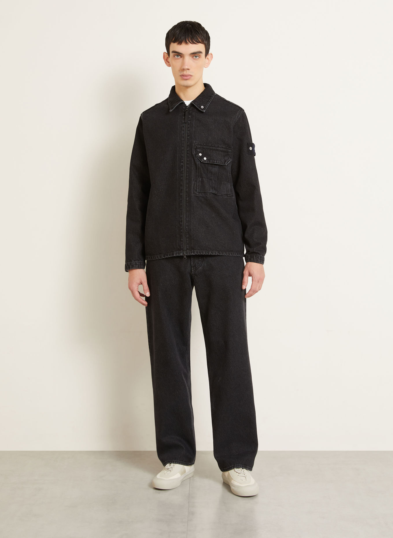 STONE ISLAND Jeans DENIM PROJECT Loose Fit: VJ902 BLACK MEDIUM WASH