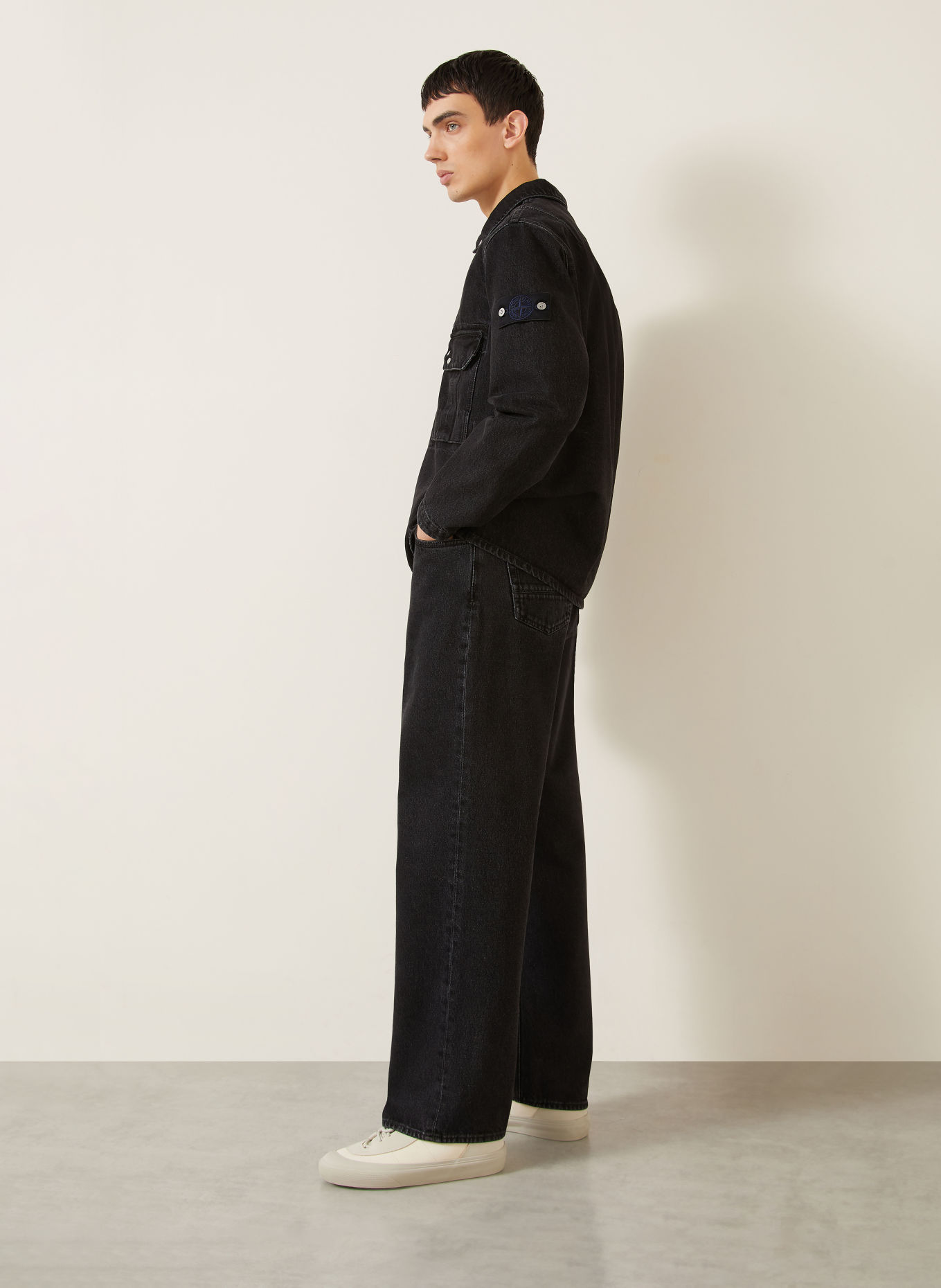 STONE ISLAND Jeans DENIM PROJECT Loose Fit: VJ902 BLACK MEDIUM WASH