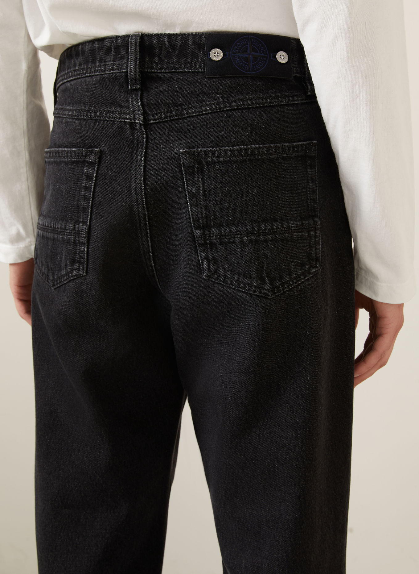 STONE ISLAND Jeans DENIM PROJECT Loose Fit: VJ902 BLACK MEDIUM WASH