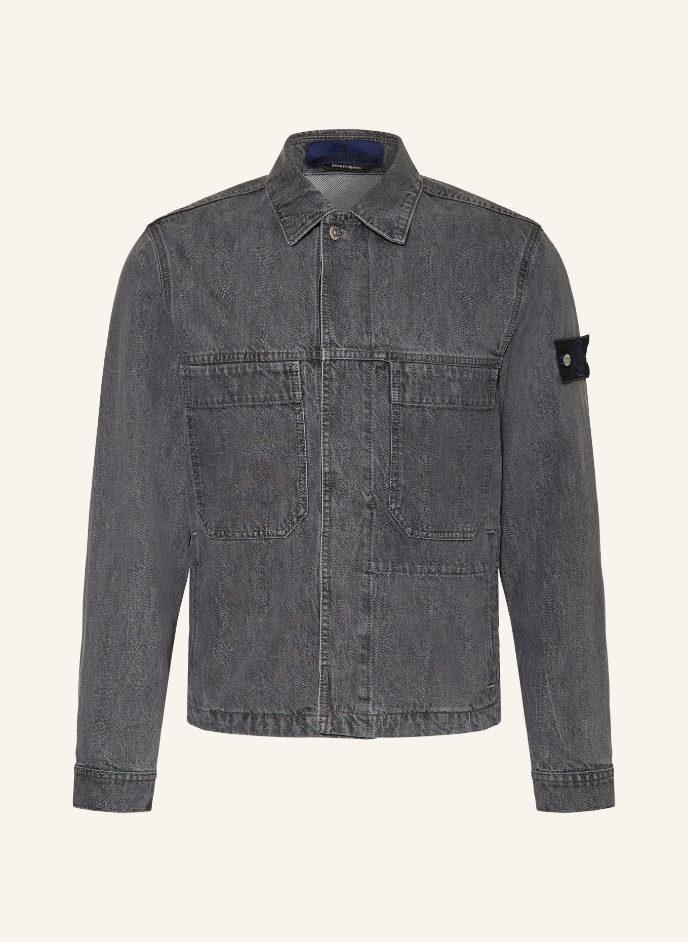 STONE ISLAND Jeans-Overshirt DENIM PROJECT: VJ604 GREY LIGHT WASH