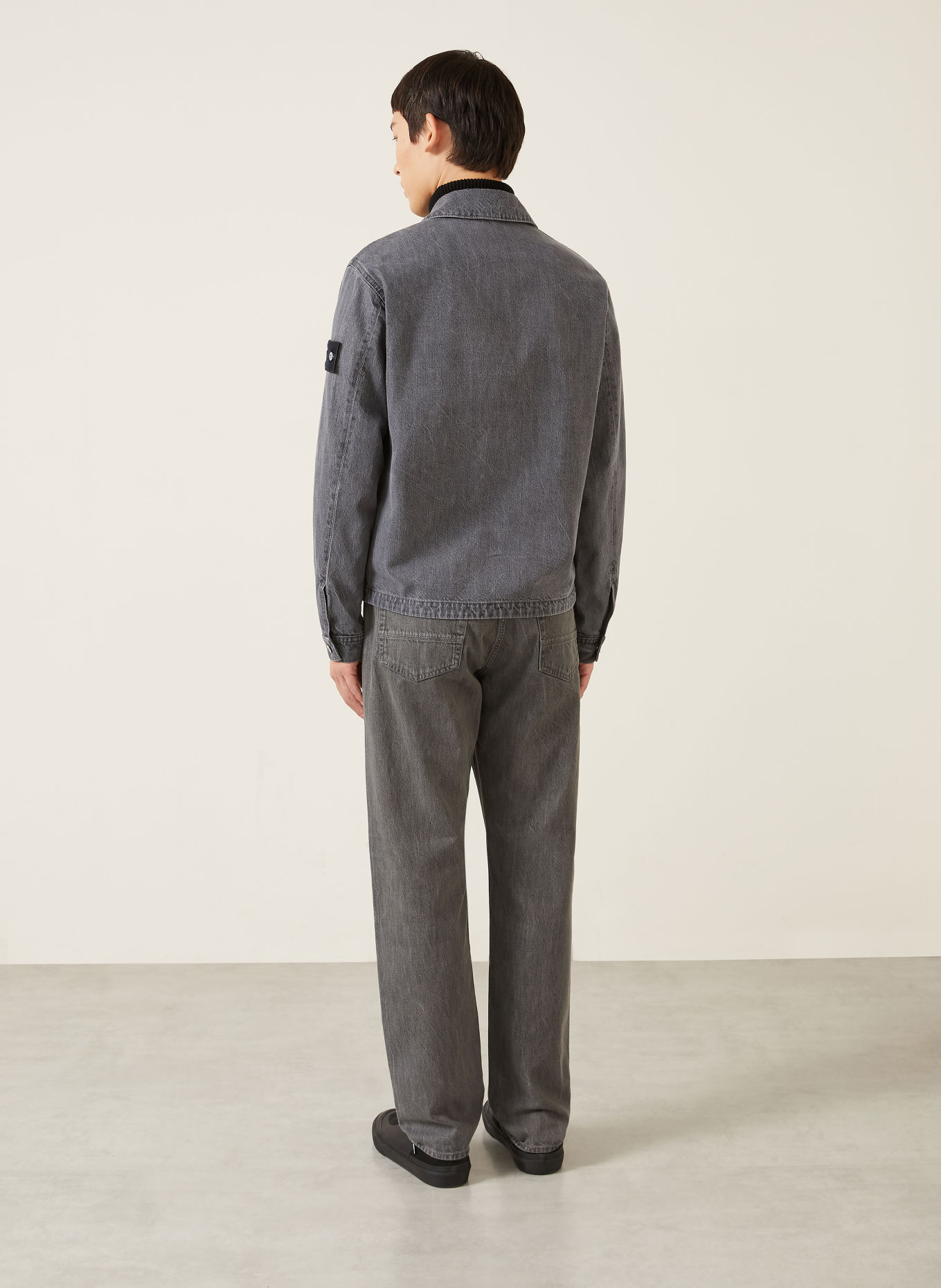STONE ISLAND Jeans-Overshirt DENIM PROJECT: VJ604 GREY LIGHT WASH