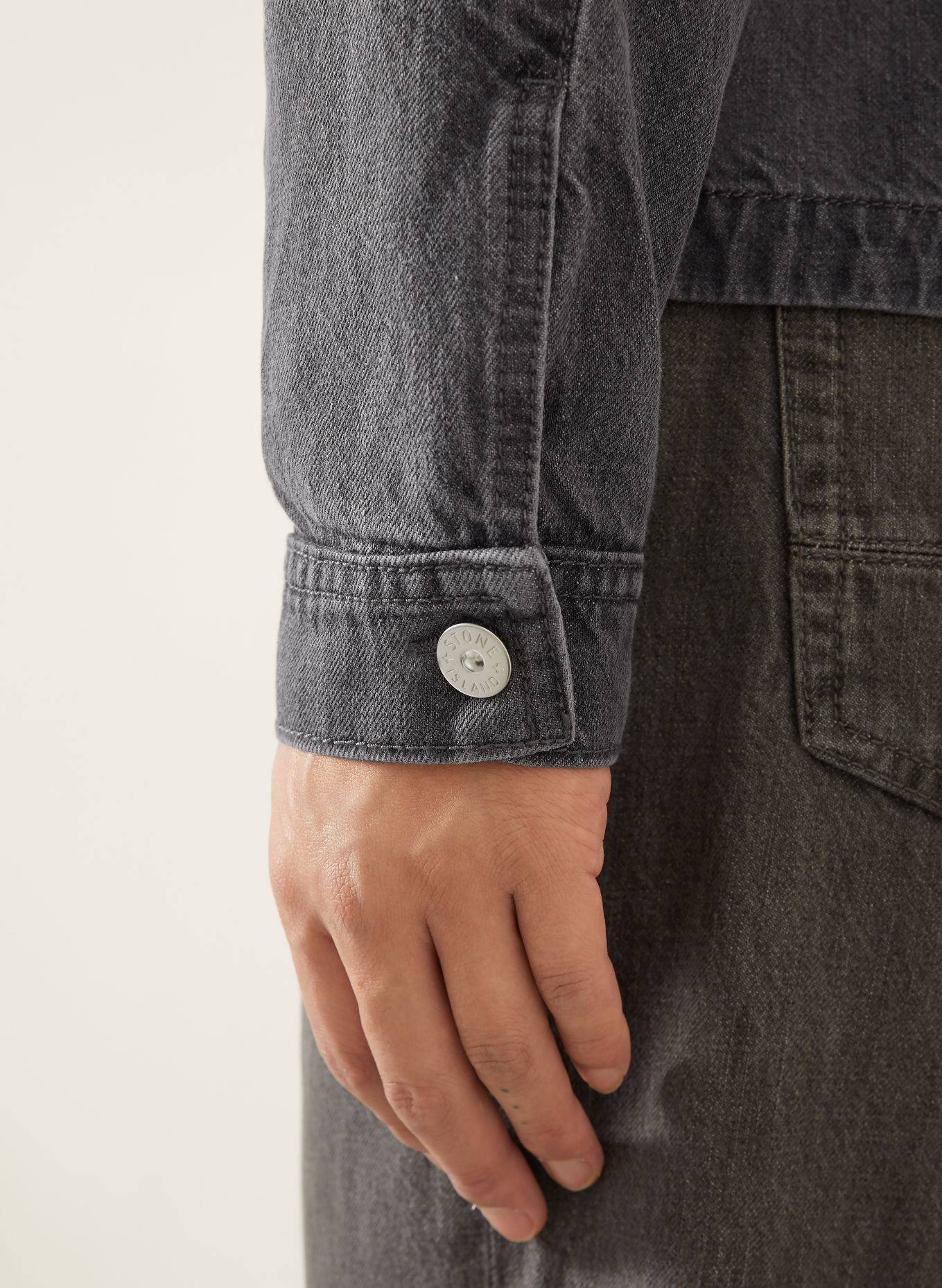 STONE ISLAND Jeans-Overshirt DENIM PROJECT: VJ604 GREY LIGHT WASH