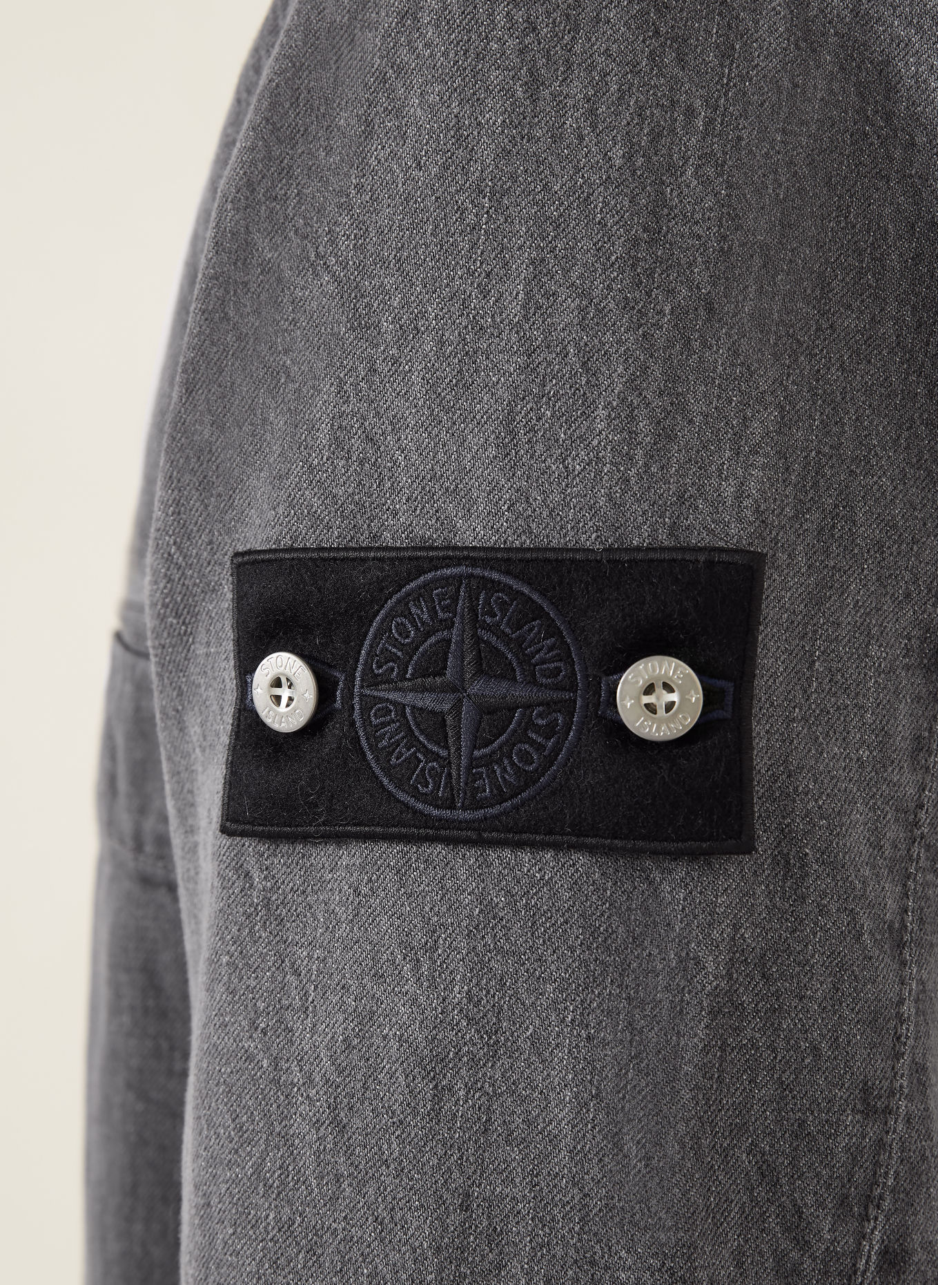 STONE ISLAND Jeans-Overshirt DENIM PROJECT: VJ604 GREY LIGHT WASH
