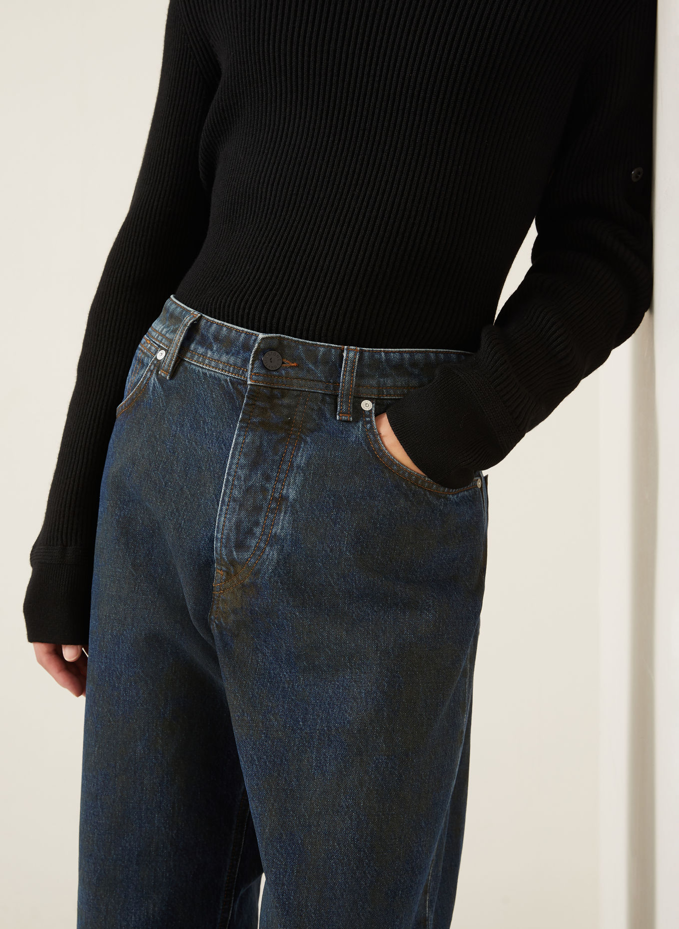 STONE ISLAND Jeans DENIM PROJECT Loose Fit: VJ229 BLUE BLACK
