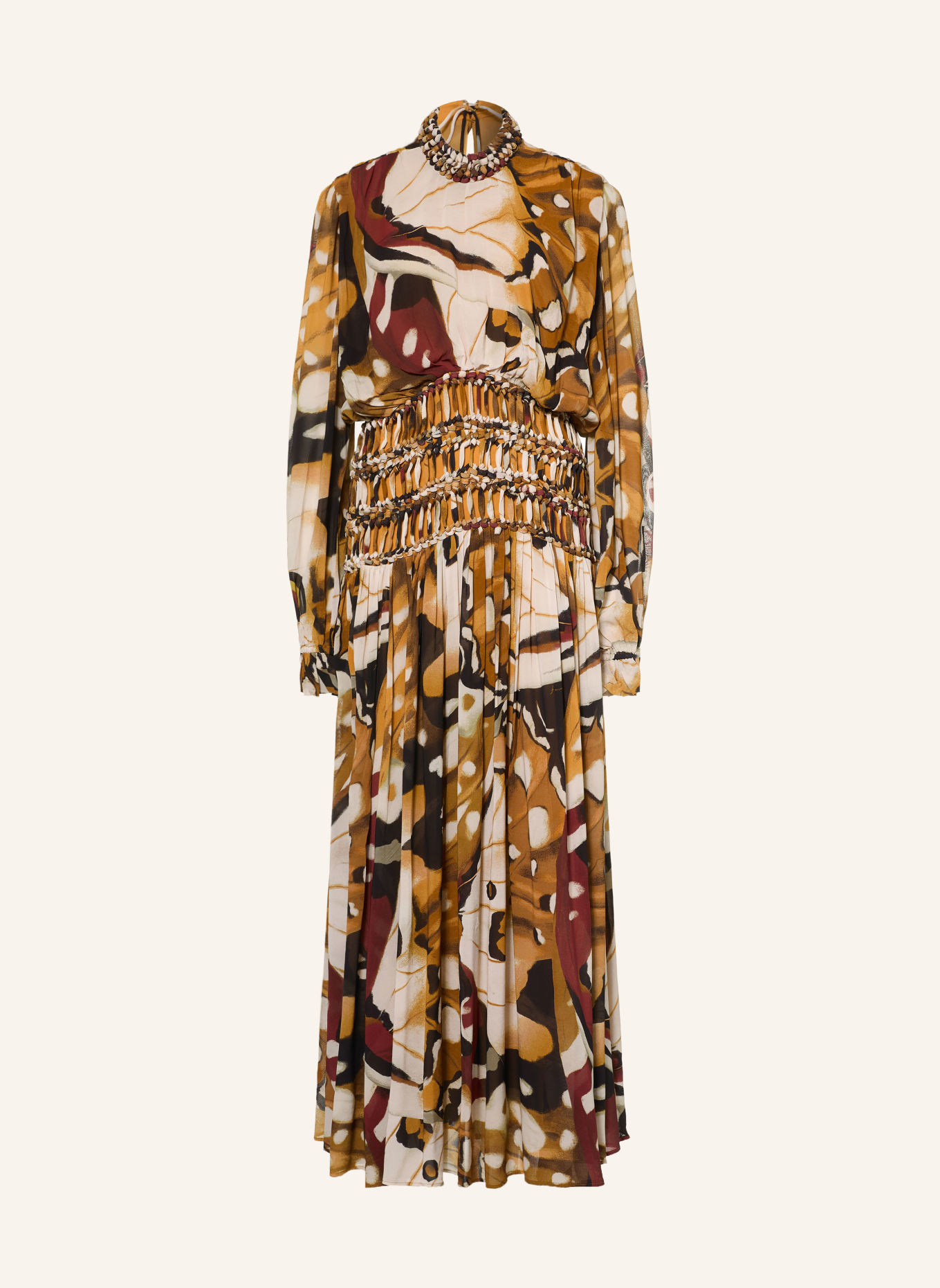 FARM RIO Robe BORBOFLY: CHAMEAU / MARRON / ROUGE FONCÉ