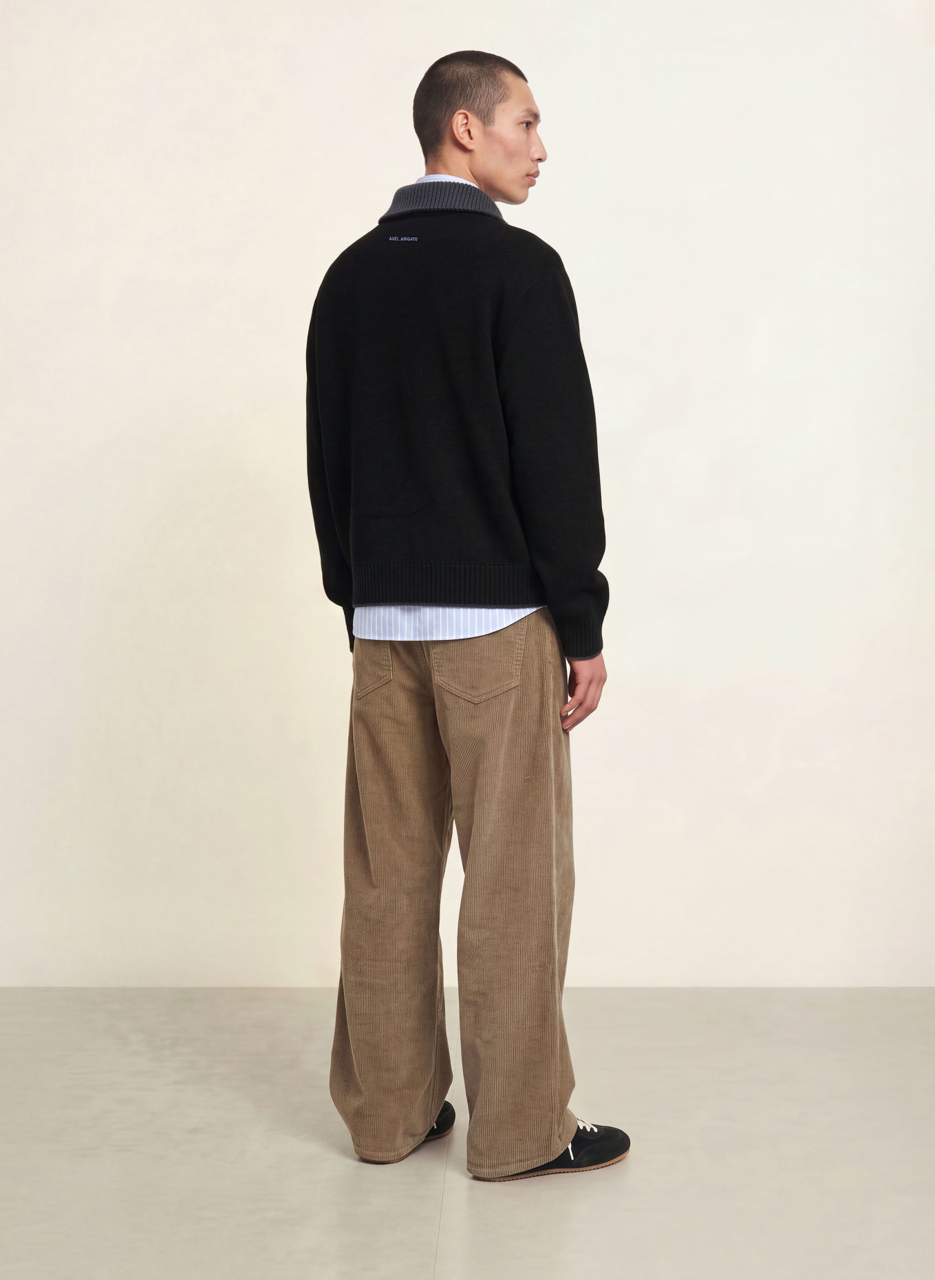 AXEL ARIGATO Half-zip sweater: BLACK