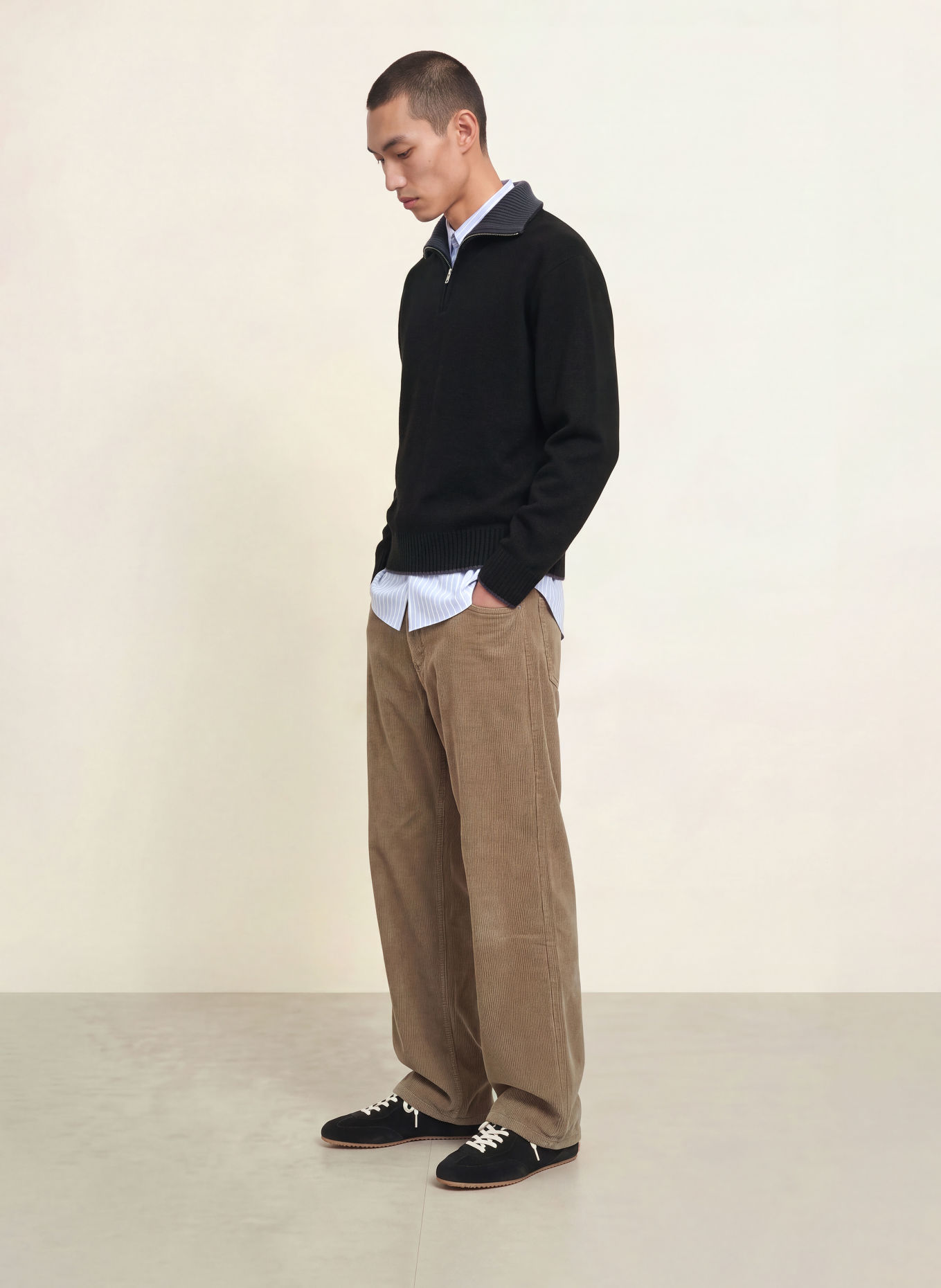 AXEL ARIGATO Half-zip sweater: BLACK
