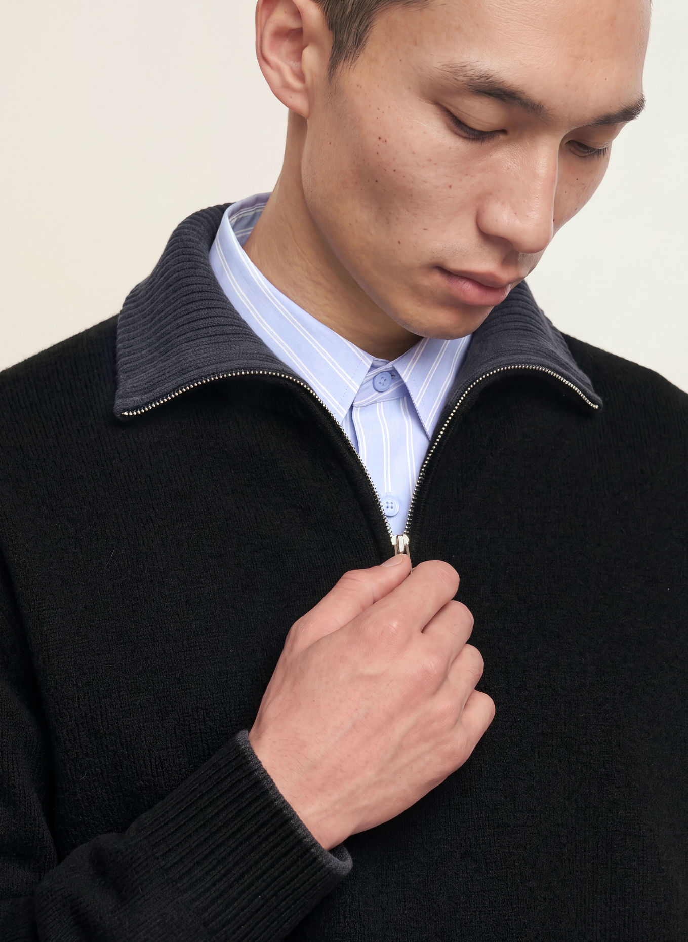 AXEL ARIGATO Half-zip sweater: BLACK