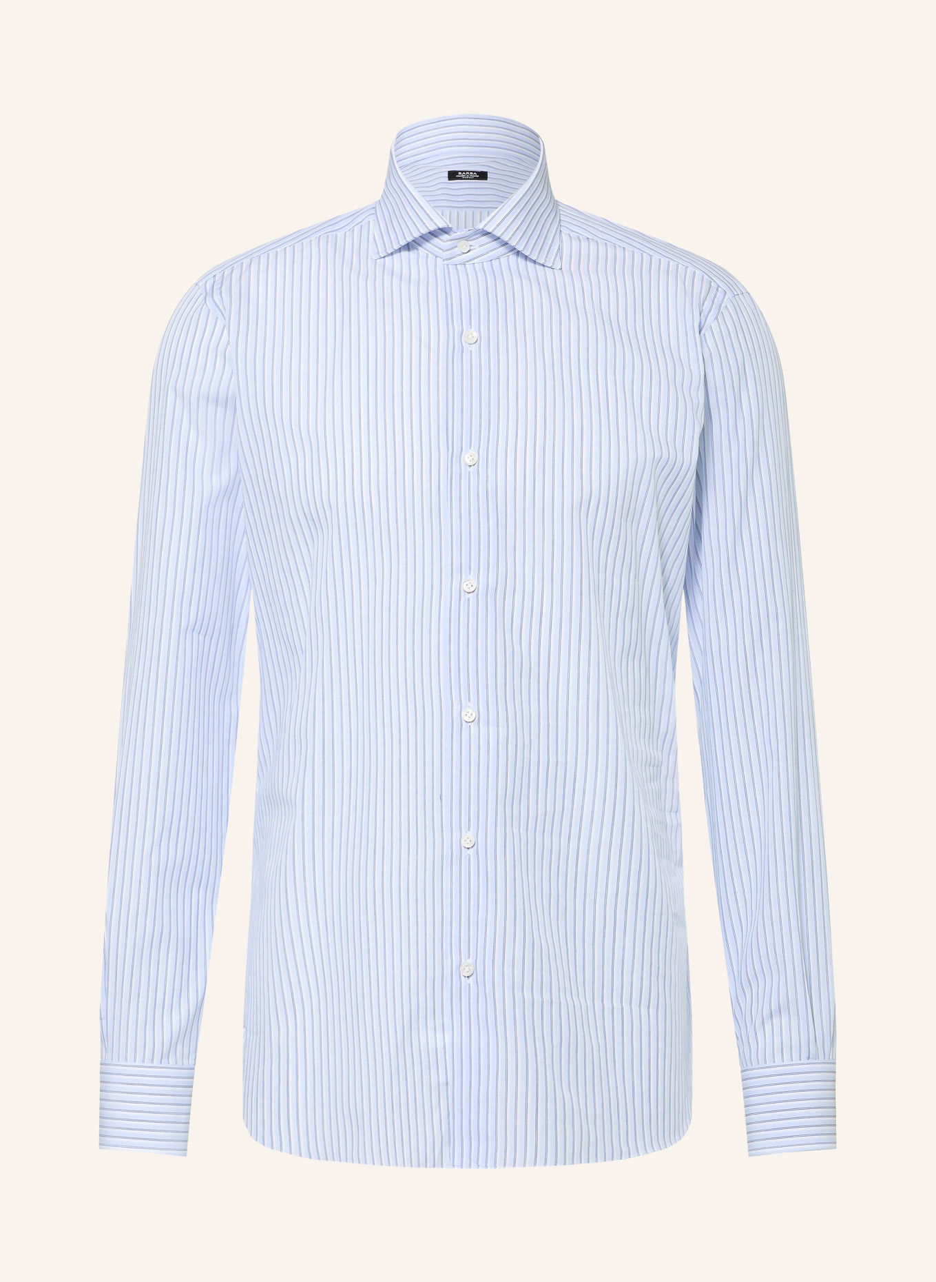 BARBA NAPOLI Hemd Slim Fit: HELLBLAU / DUNKELGRAU / WEISS