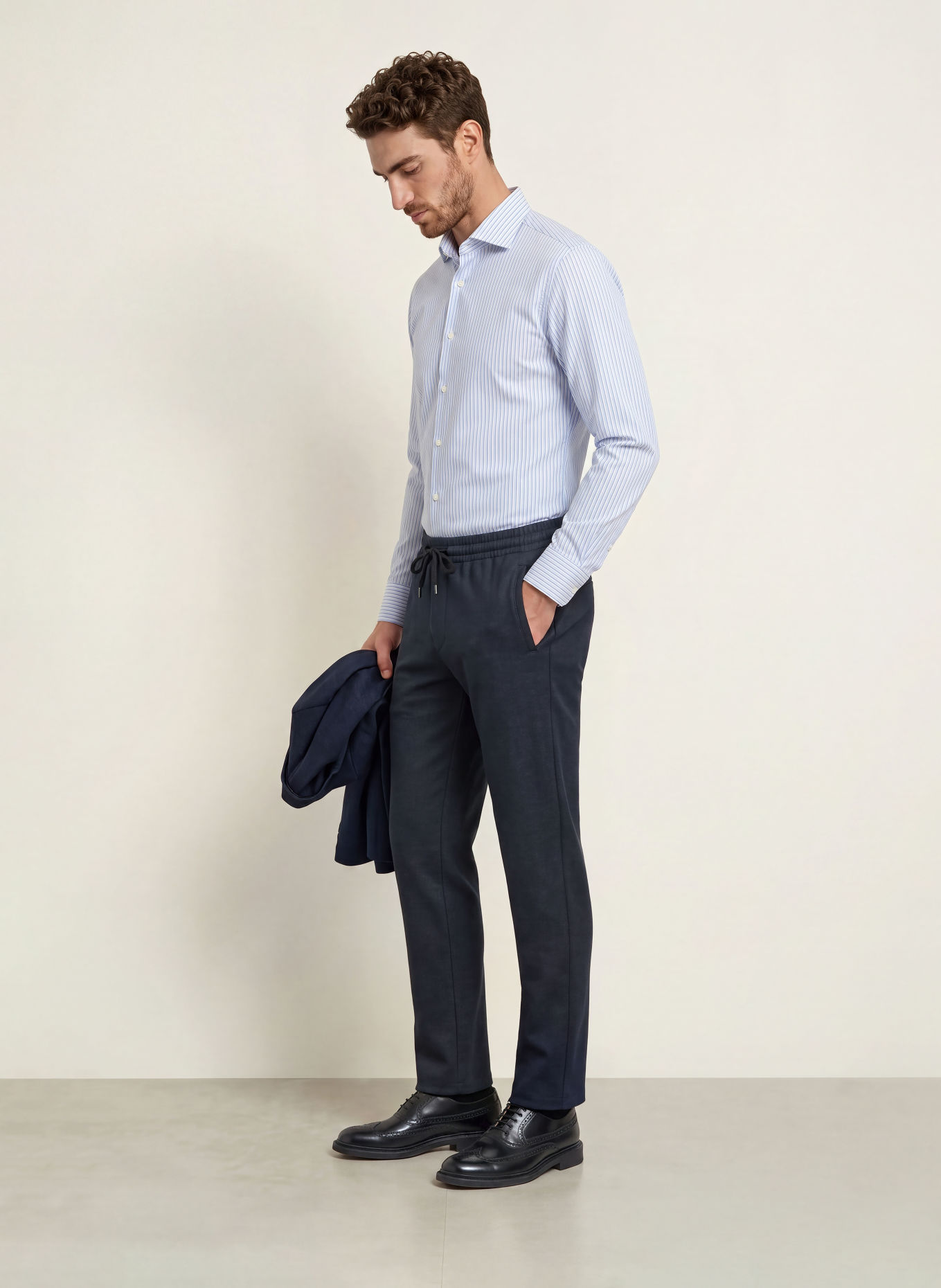 BARBA NAPOLI Hemd Slim Fit: HELLBLAU / DUNKELGRAU / WEISS