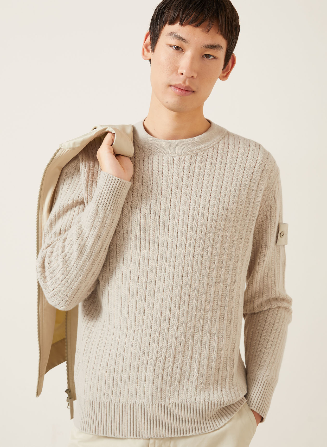 STONE ISLAND Pull GHOST: MARRON CLAIR