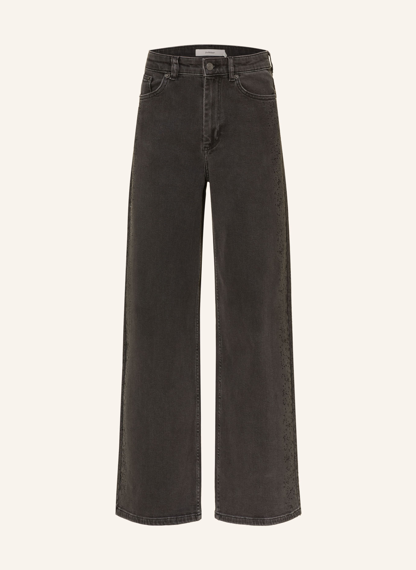 InWear JUNAIW AALIA Wide-Leg jeans with Rhinestones: 900012851 DARK GREY WASH DENIM