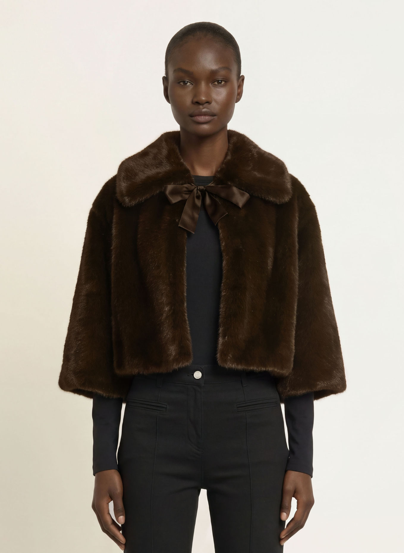 InWear Kunstfell-Jacke YASMINAHIW: DUNKELBRAUN