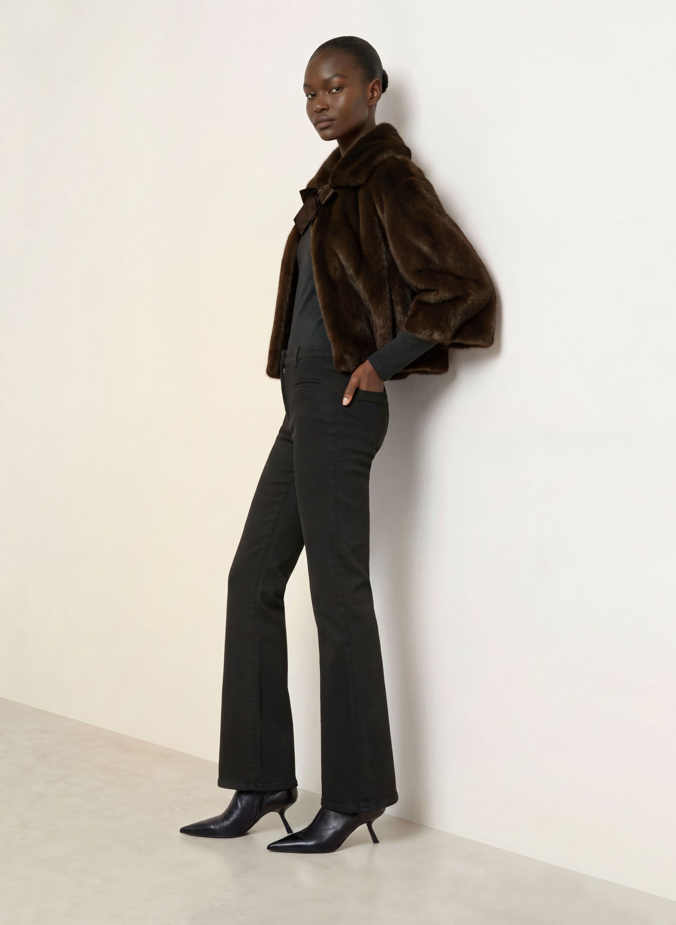 InWear Kunstfell-Jacke YASMINAHIW: DUNKELBRAUN