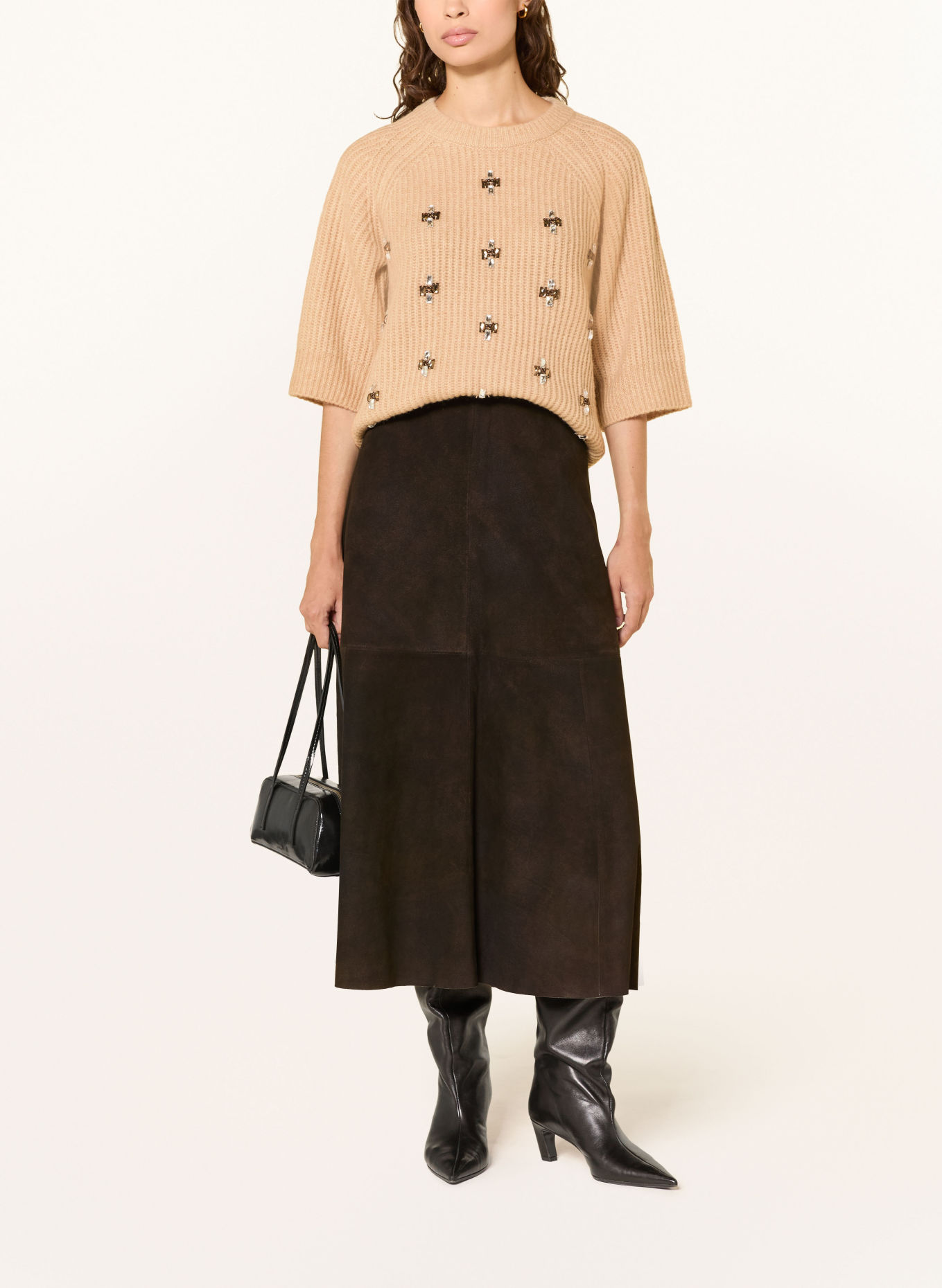 InWear PRISKAIW Knit shirt with Rhinestones: BEIGE