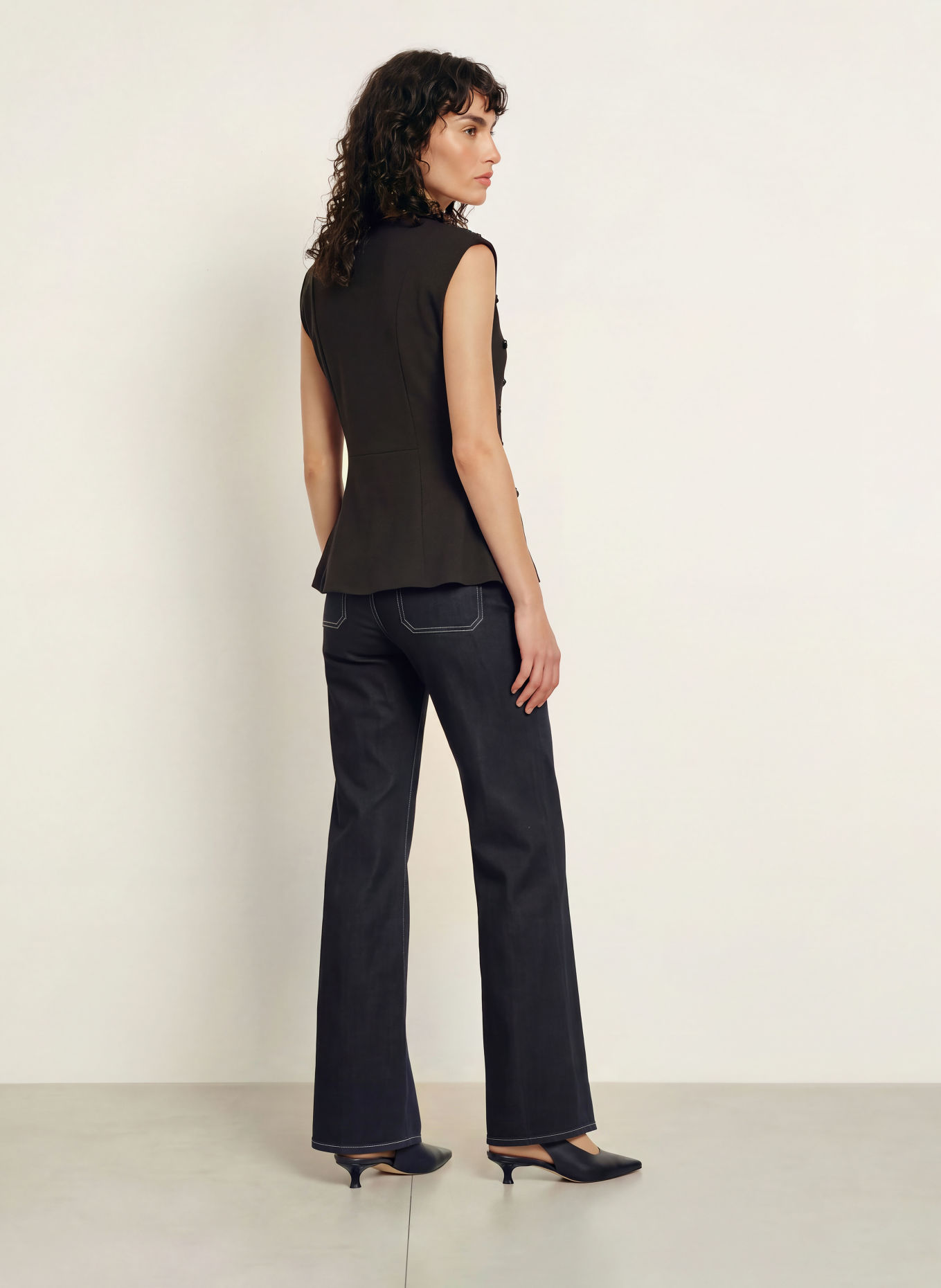 InWear Top koszulowy BAYAIW VINCENT z kamieniami ozdobnymi: CZARNY