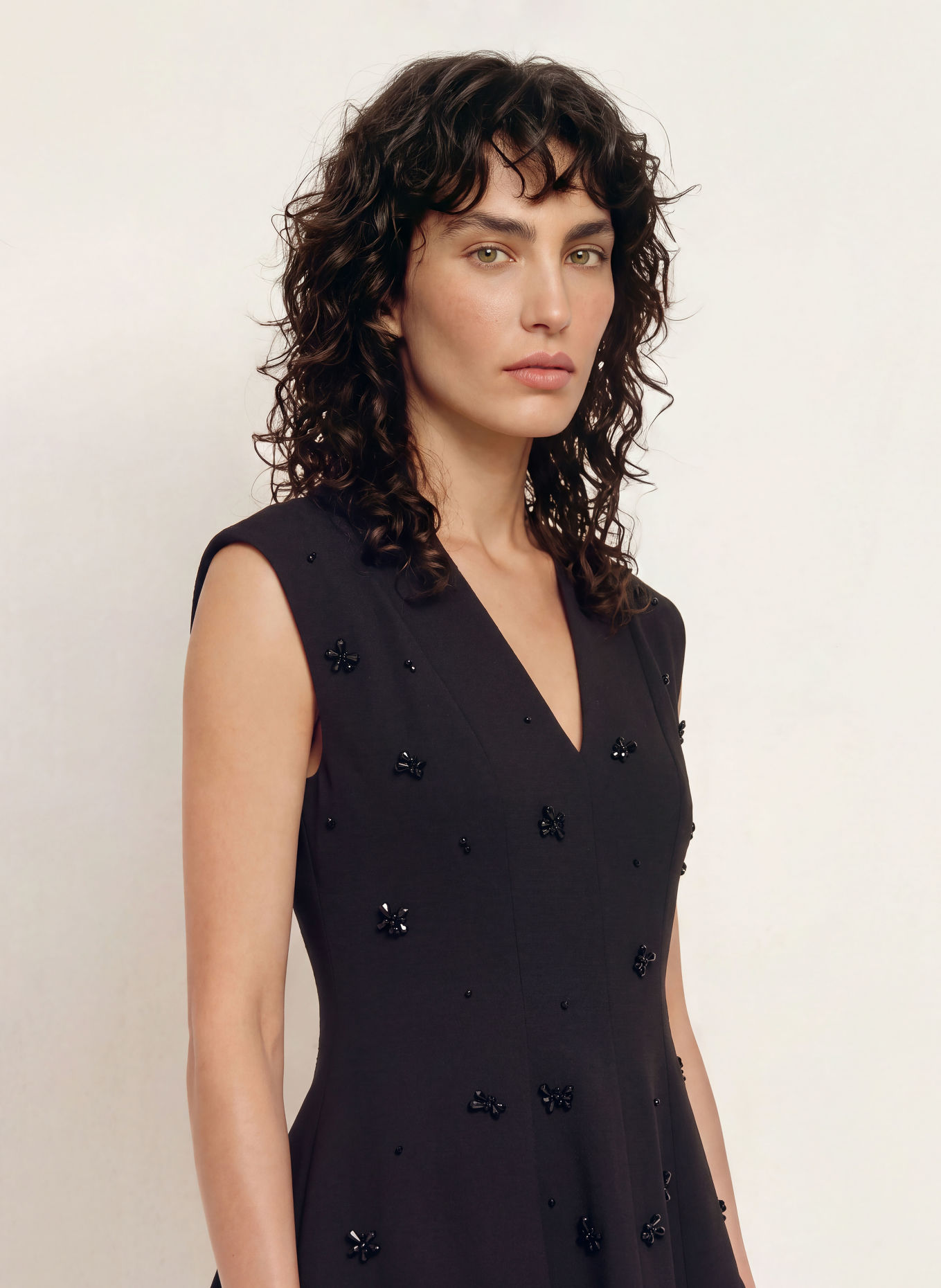 InWear Top koszulowy BAYAIW VINCENT z kamieniami ozdobnymi: CZARNY