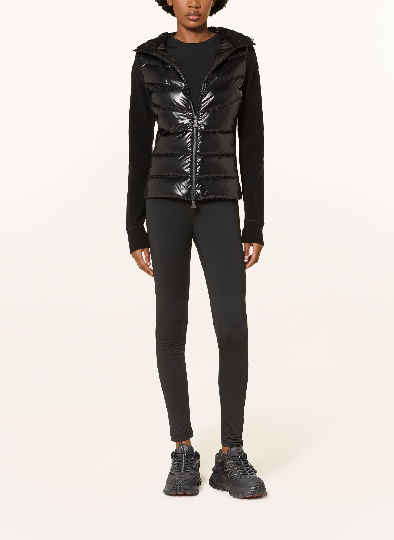 MONCLER GRENOBLE Leggings: BLACK