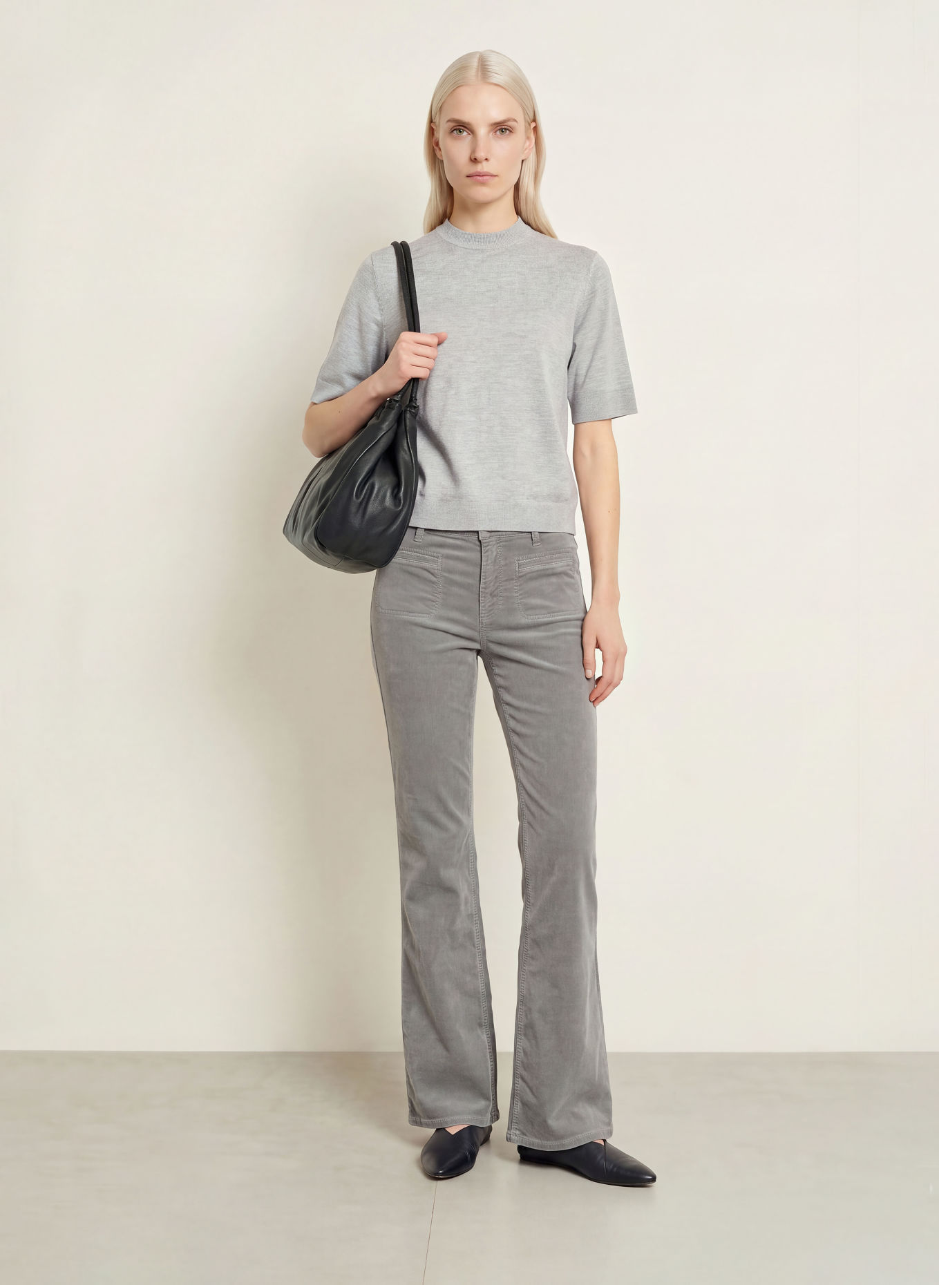 OPUS PANTS Cord pants MELLY FRESH: GRAY