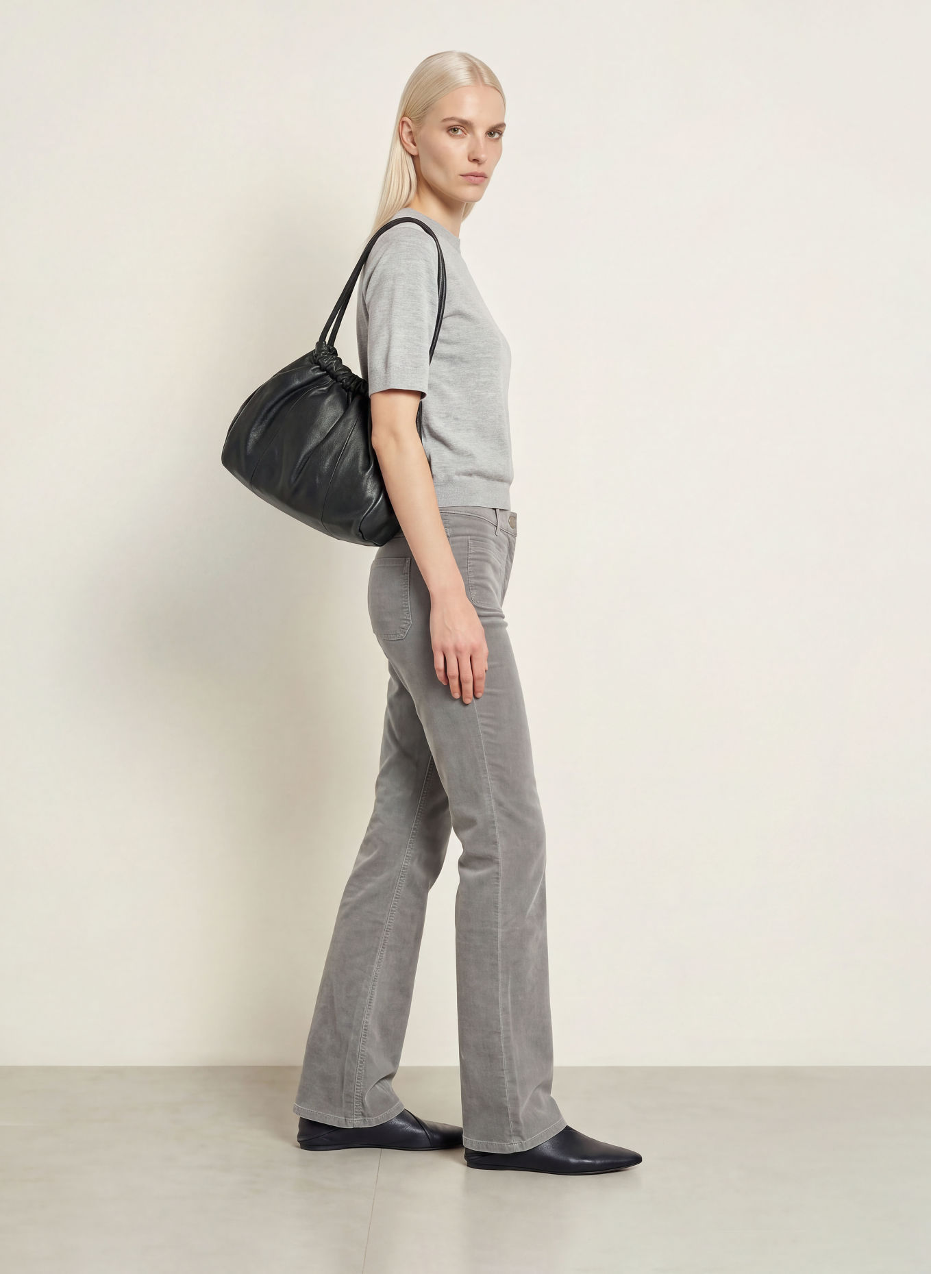 OPUS PANTS Cord pants MELLY FRESH: GRAY