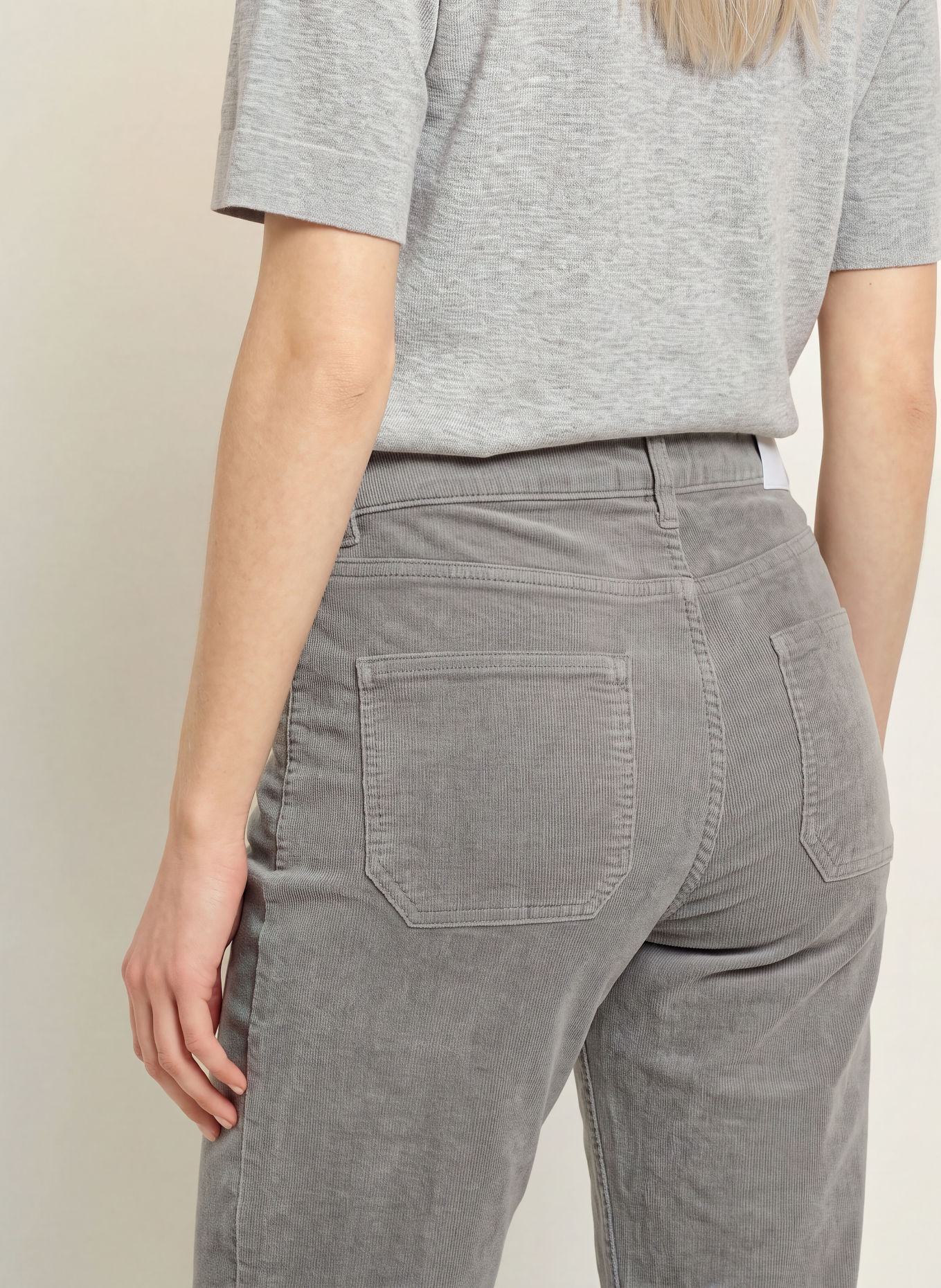 OPUS PANTS Cord pants MELLY FRESH: GRAY