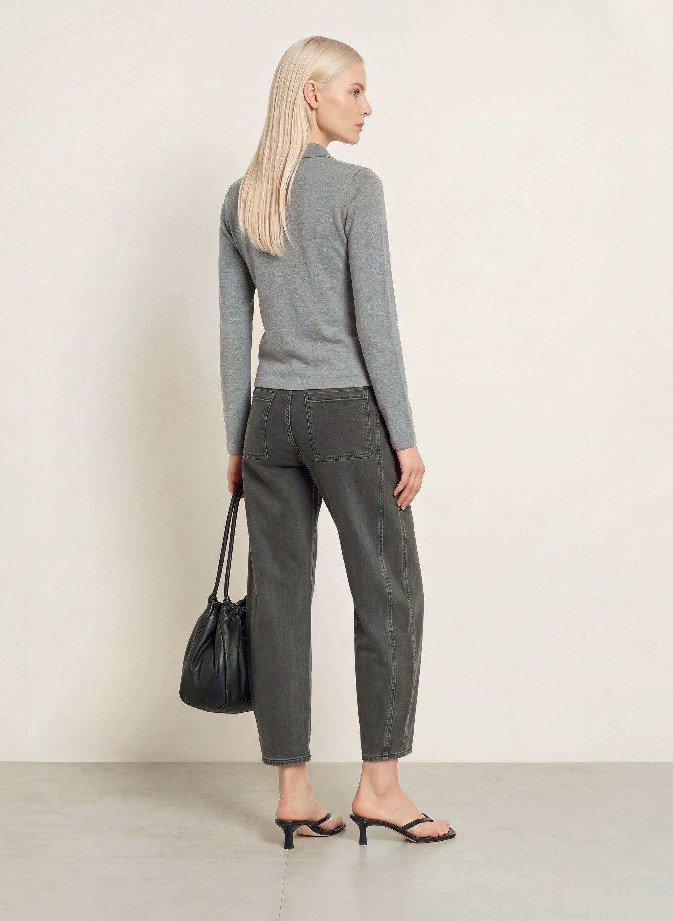OPUS PANTS MARI VEGA Barrel-leg jeans: 70373 dark grey