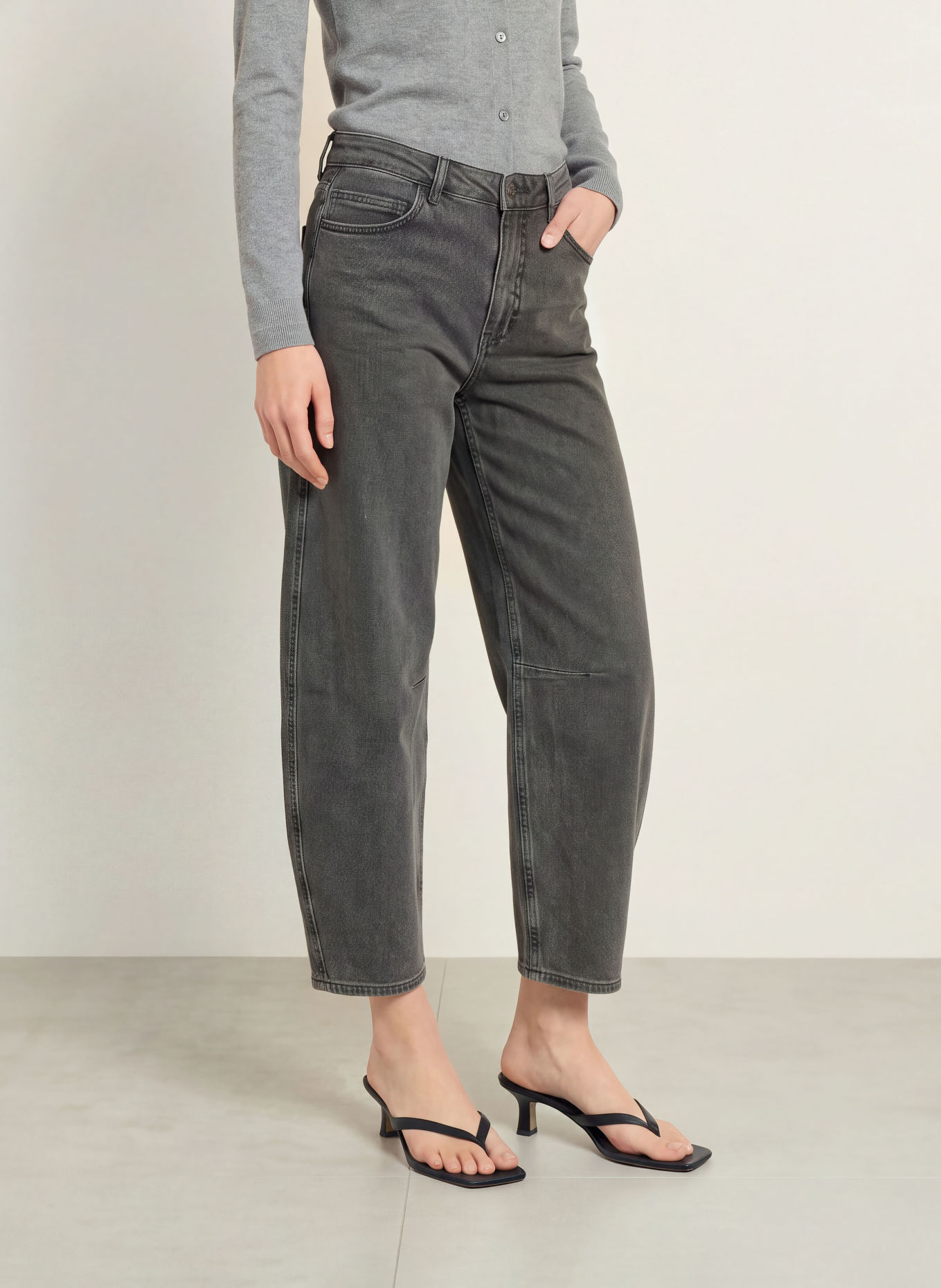OPUS PANTS MARI VEGA Barrel-leg jeans: 70373 dark grey