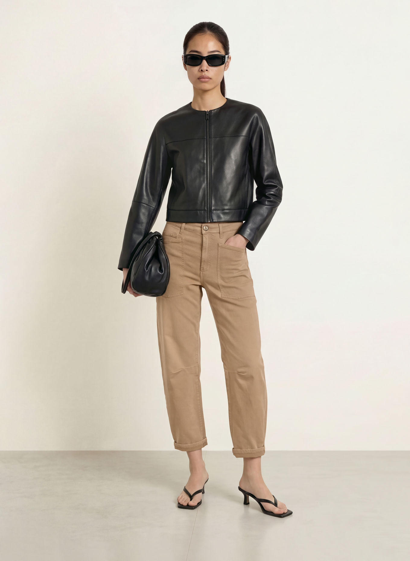 OPUS PANTS LISANA Barrel-leg jeans: 20044 light mocca