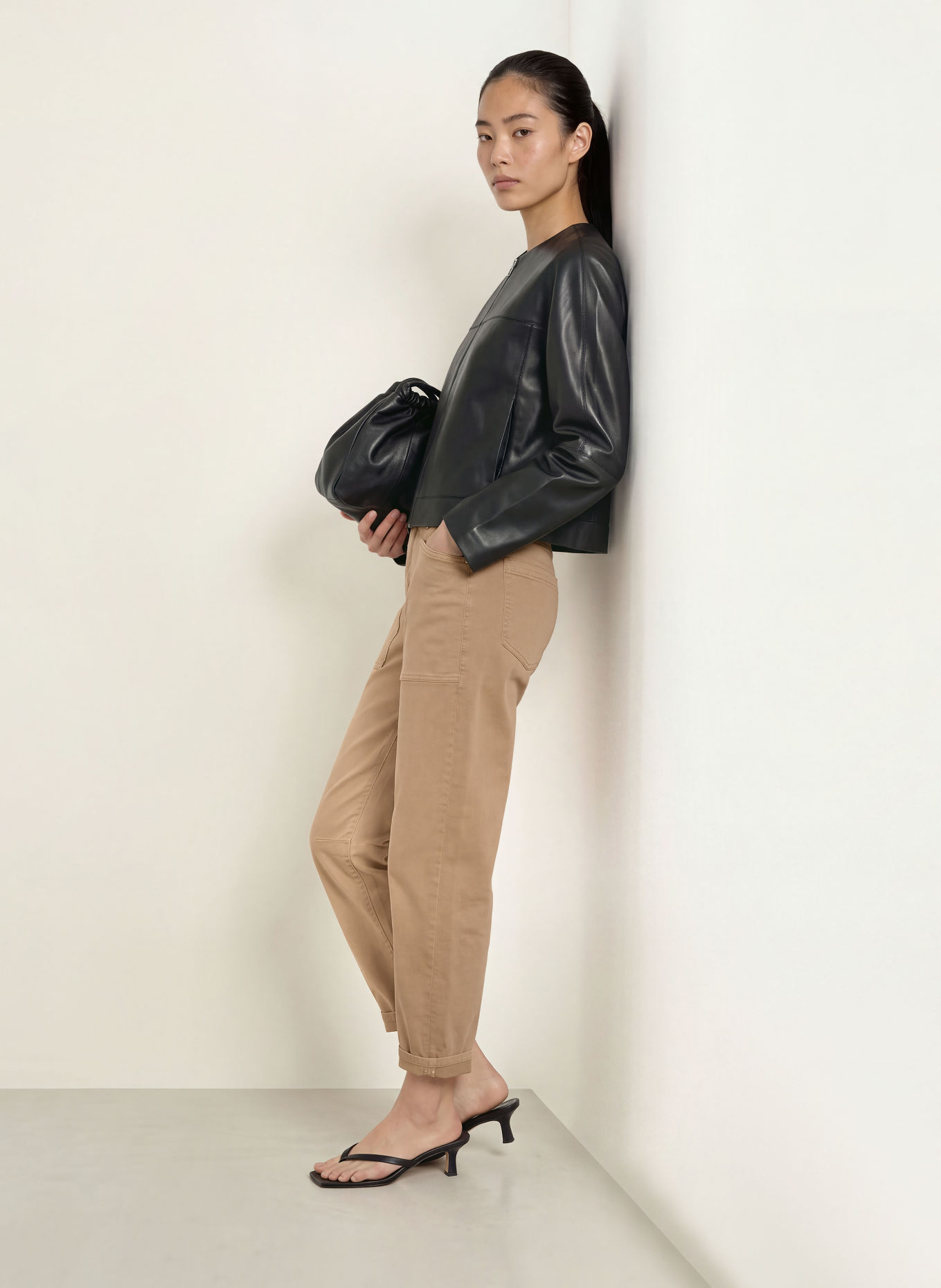 OPUS PANTS LISANA Barrel-leg jeans: 20044 light mocca