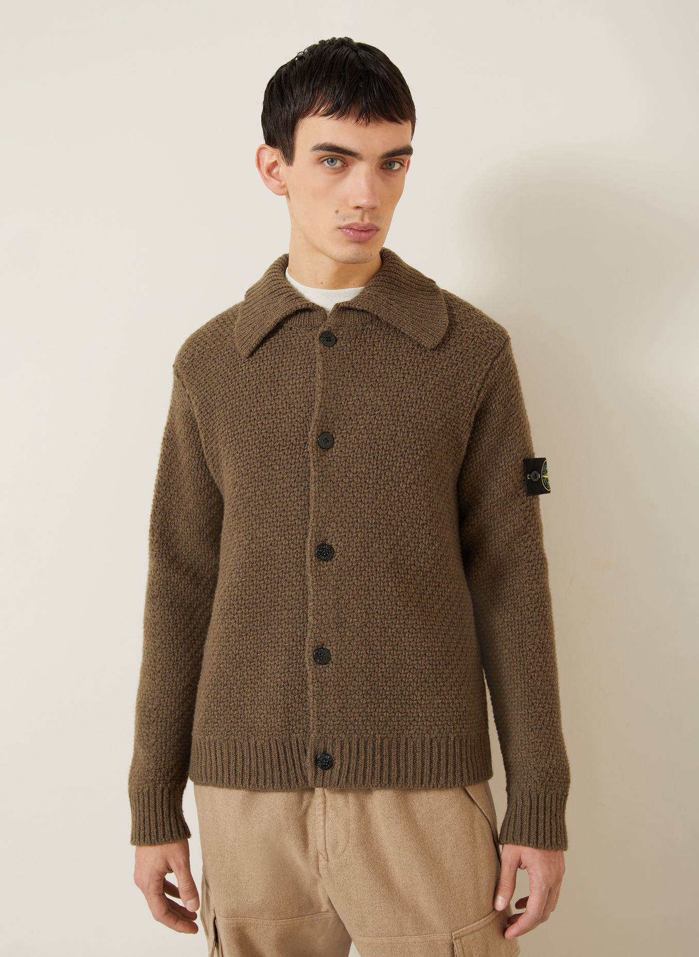 STONE ISLAND Cardigan: BROWN