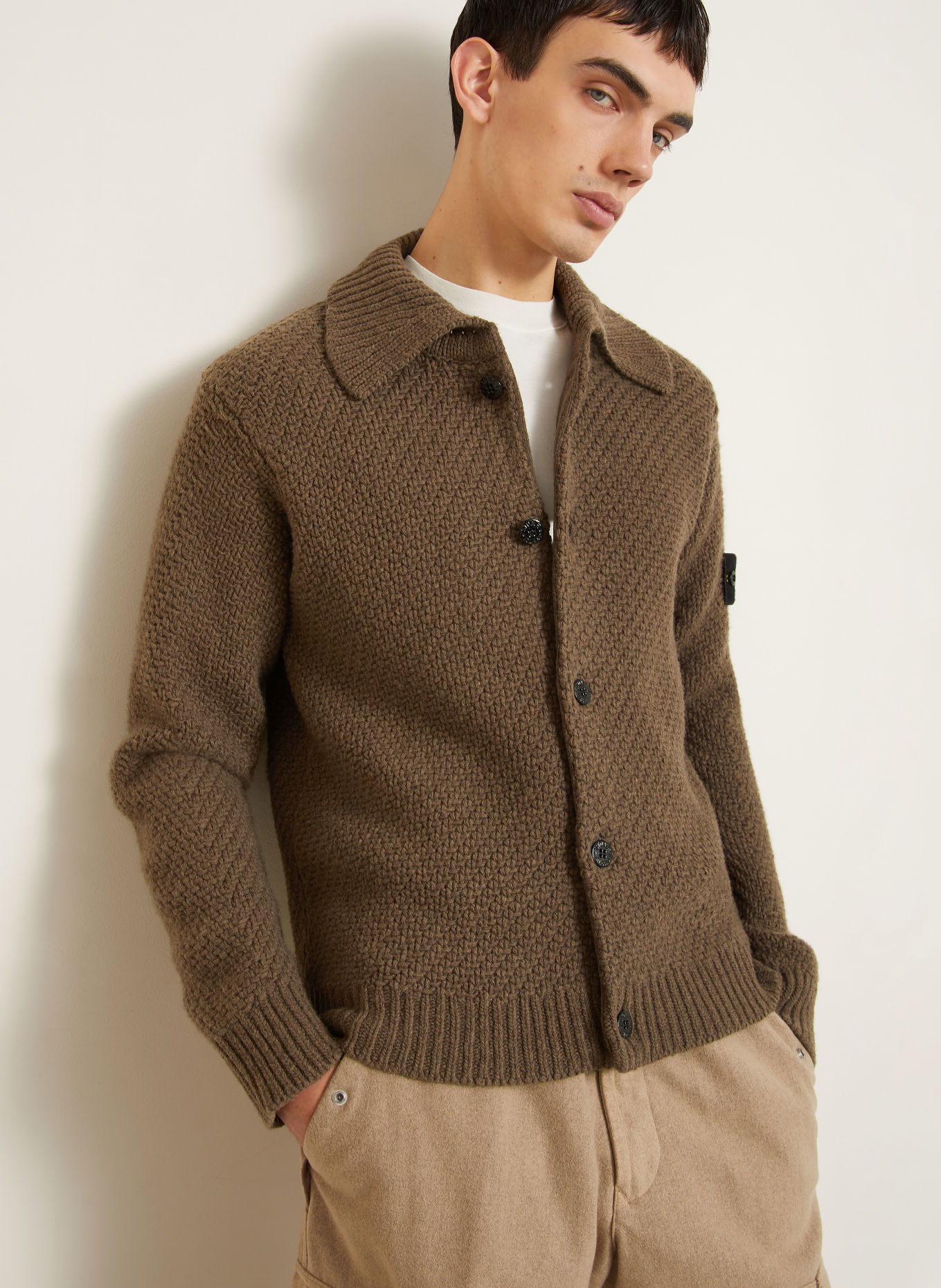 STONE ISLAND Cardigan: BROWN