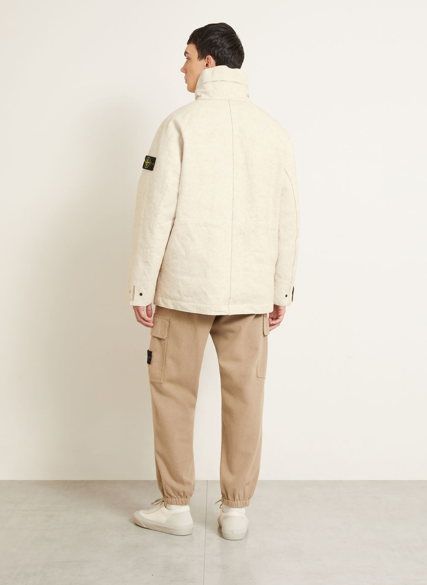 STONE ISLAND Parka en duvet: CRÈME