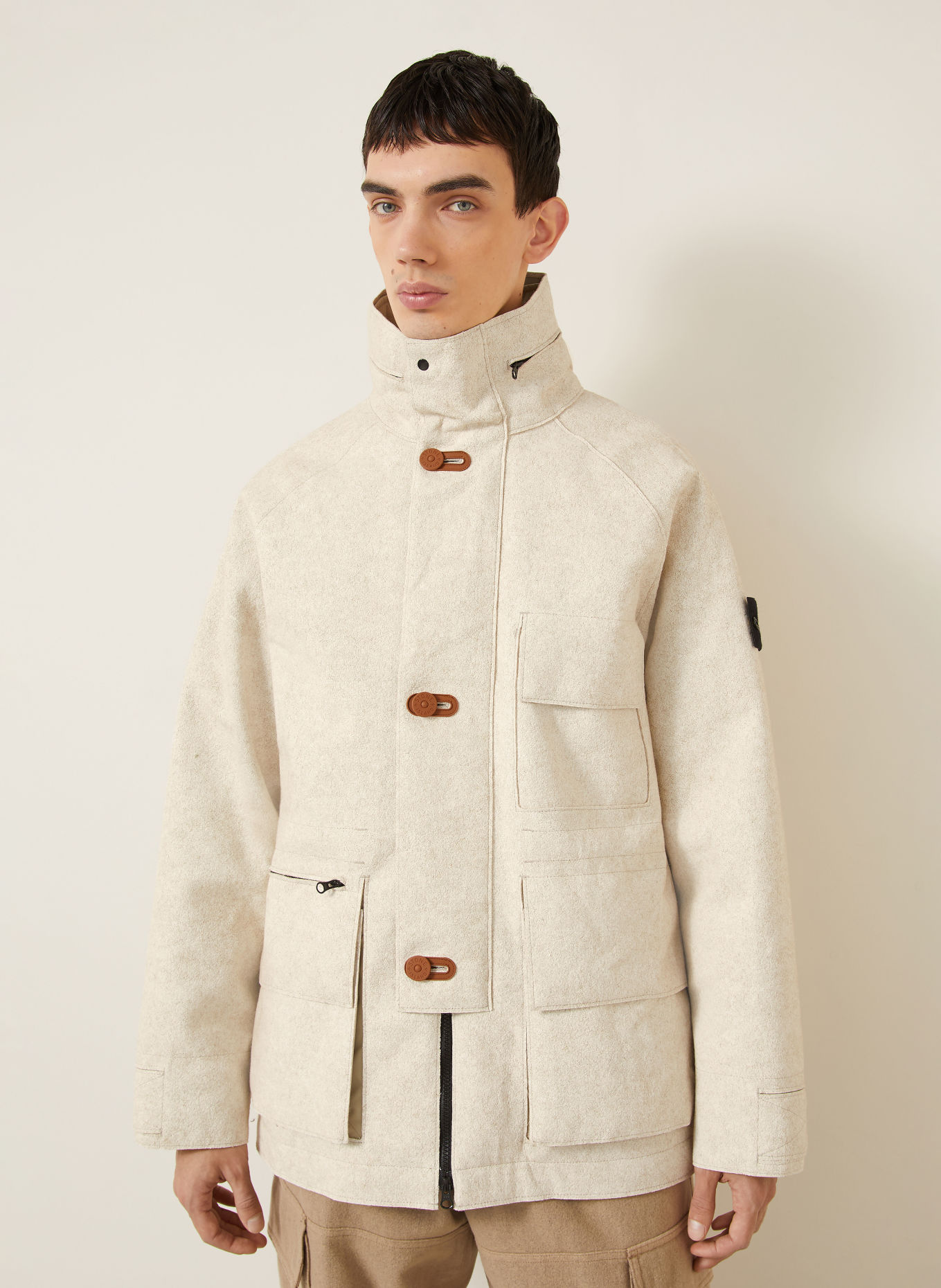 STONE ISLAND Parka en duvet: CRÈME