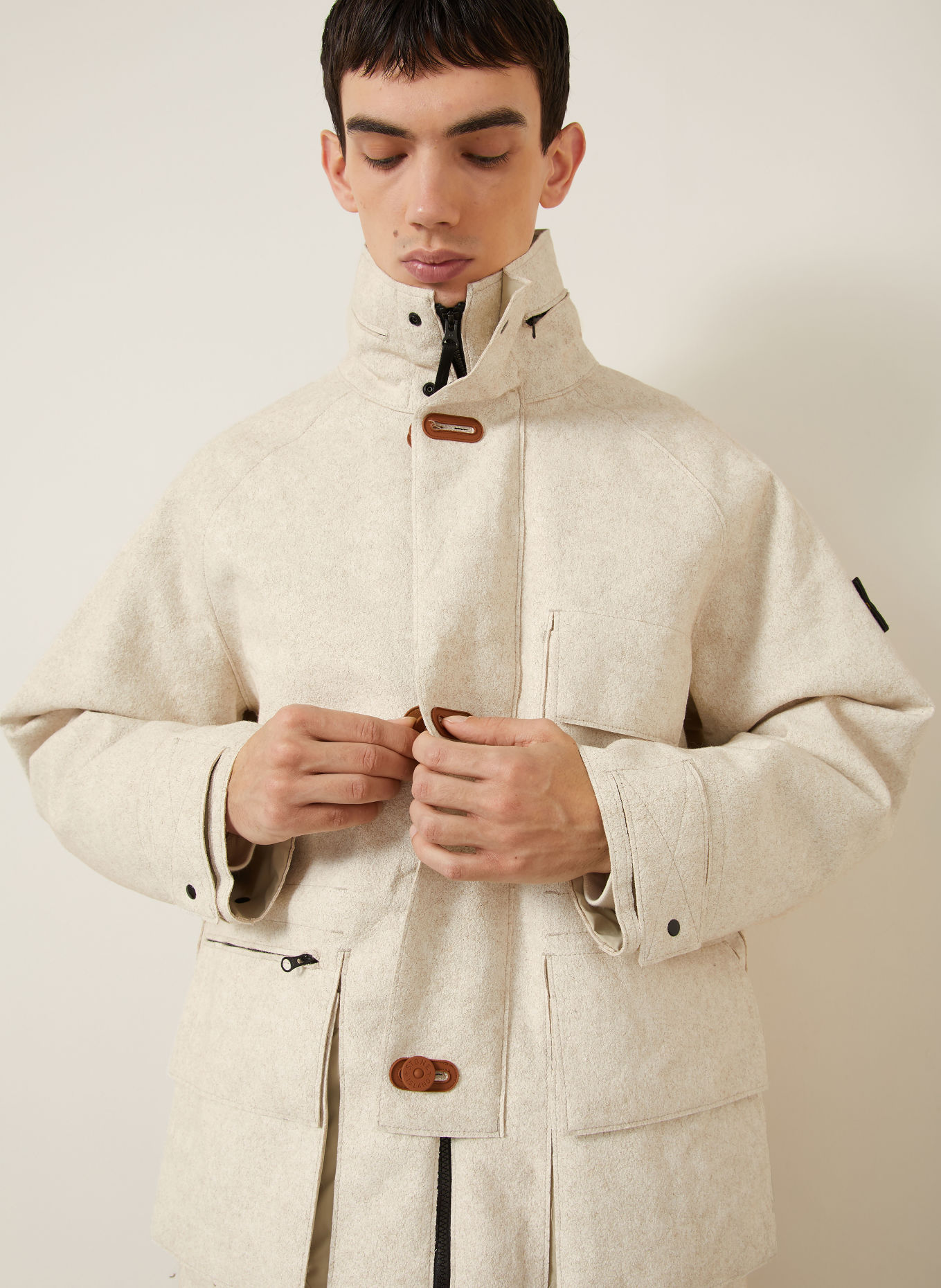 STONE ISLAND Parka en duvet: CRÈME