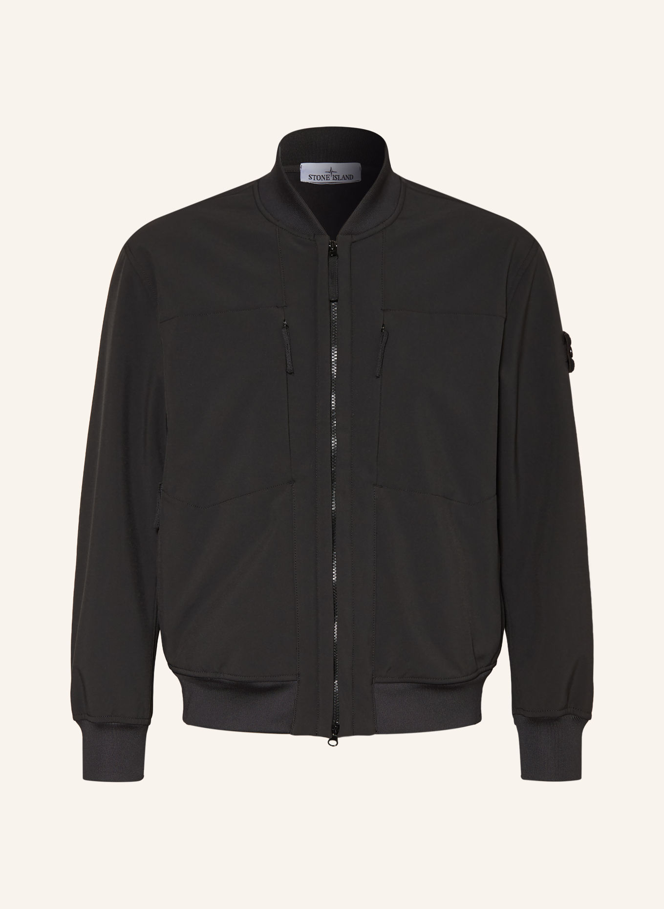 STONE ISLAND Bomberka typu softshell: CZARNY