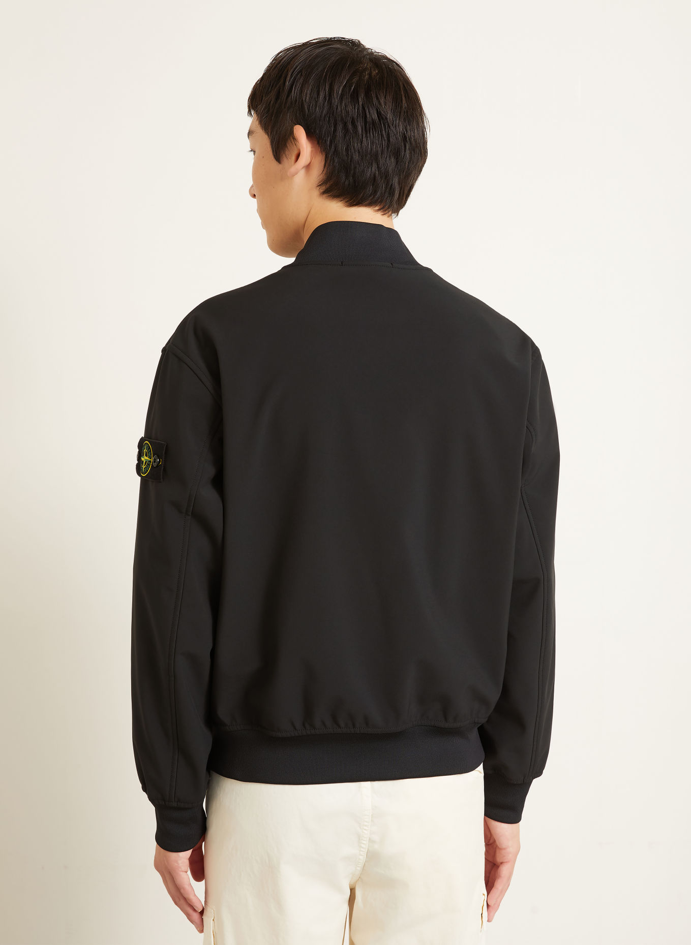 STONE ISLAND Bomberka typu softshell: CZARNY