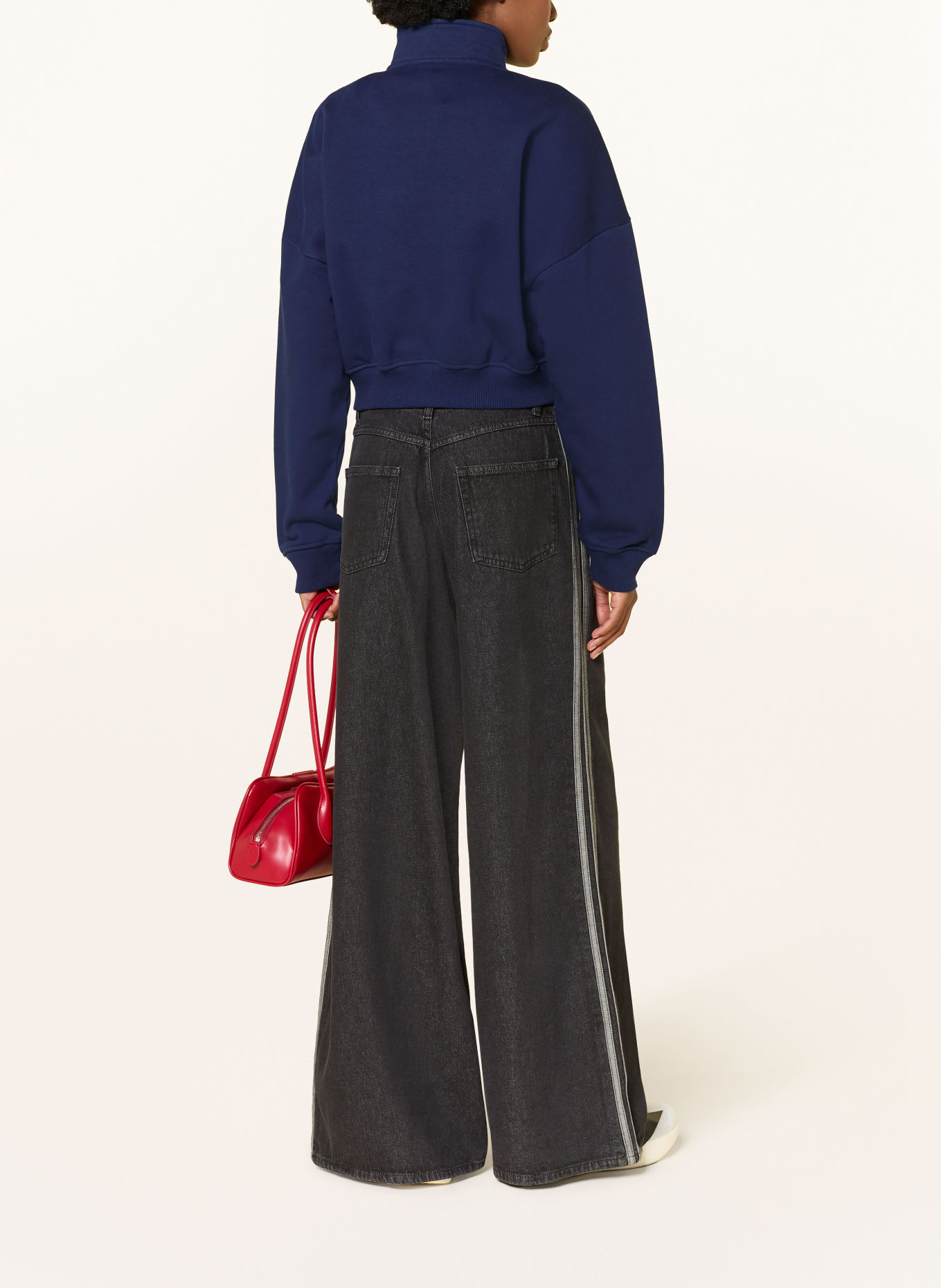 adidas Originals Bluza dresowa typu troyer: GRANATOWY / BIAŁY / CZARNY