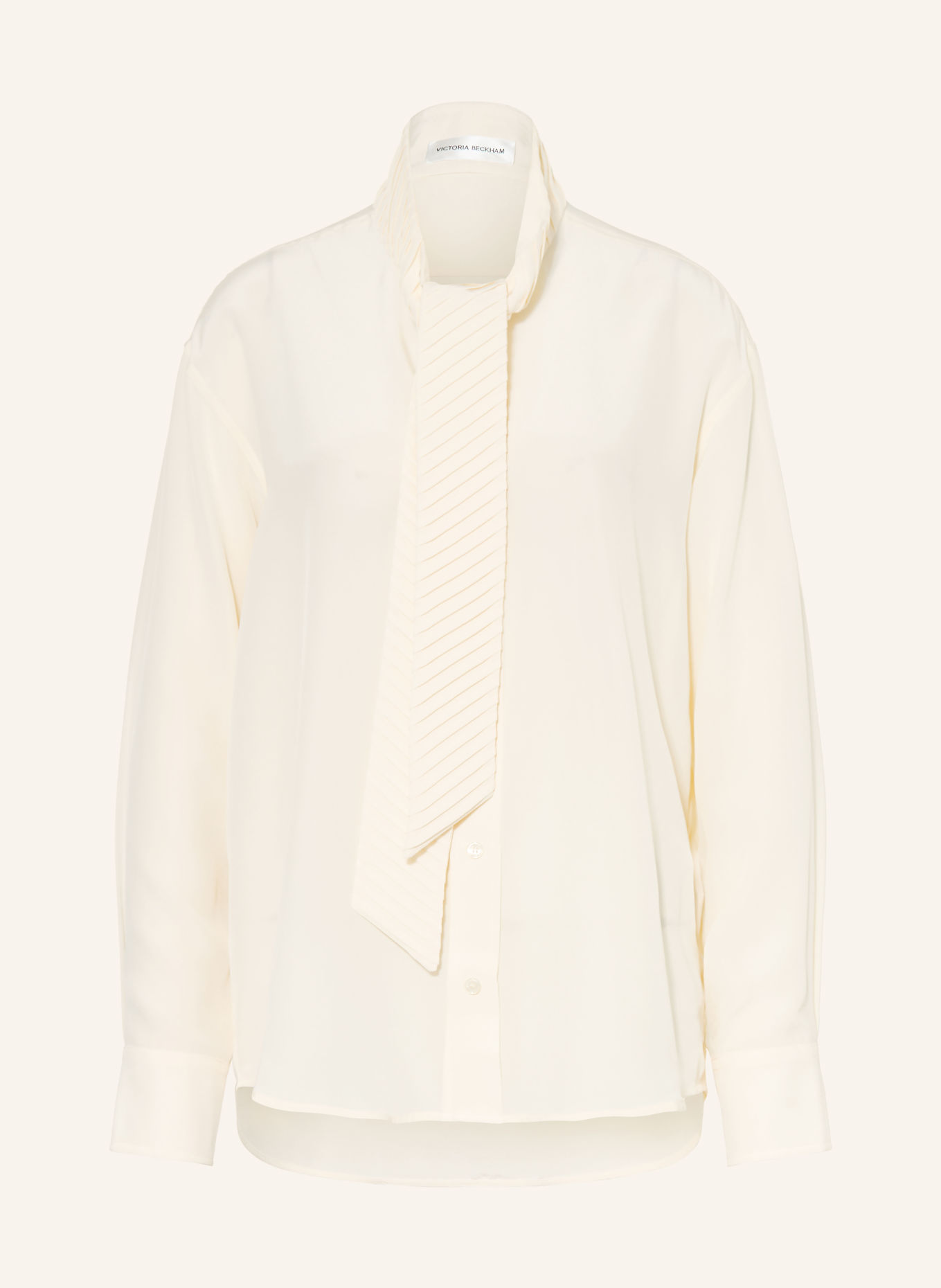 VICTORIA BECKHAM Schluppenbluse aus Seide: CREME