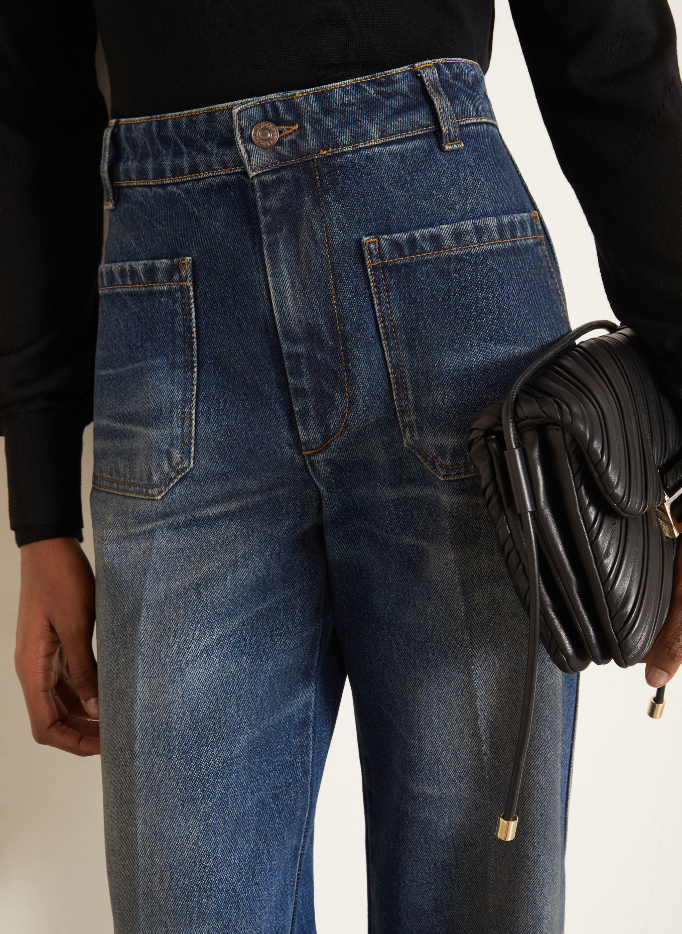 VICTORIA BECKHAM Wide leg jeans ALINA: 8568 DARK VINTAGE WASH