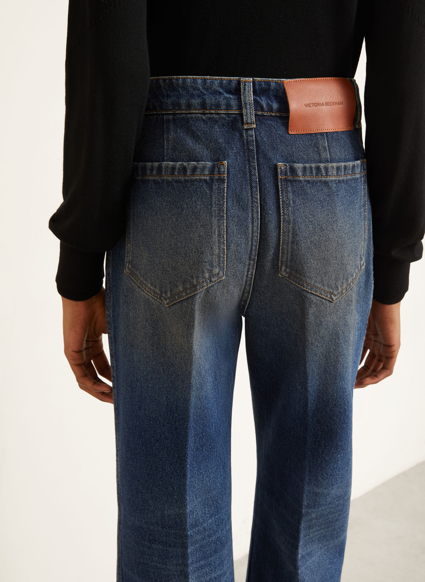 VICTORIA BECKHAM Wide leg jeans ALINA: 8568 DARK VINTAGE WASH
