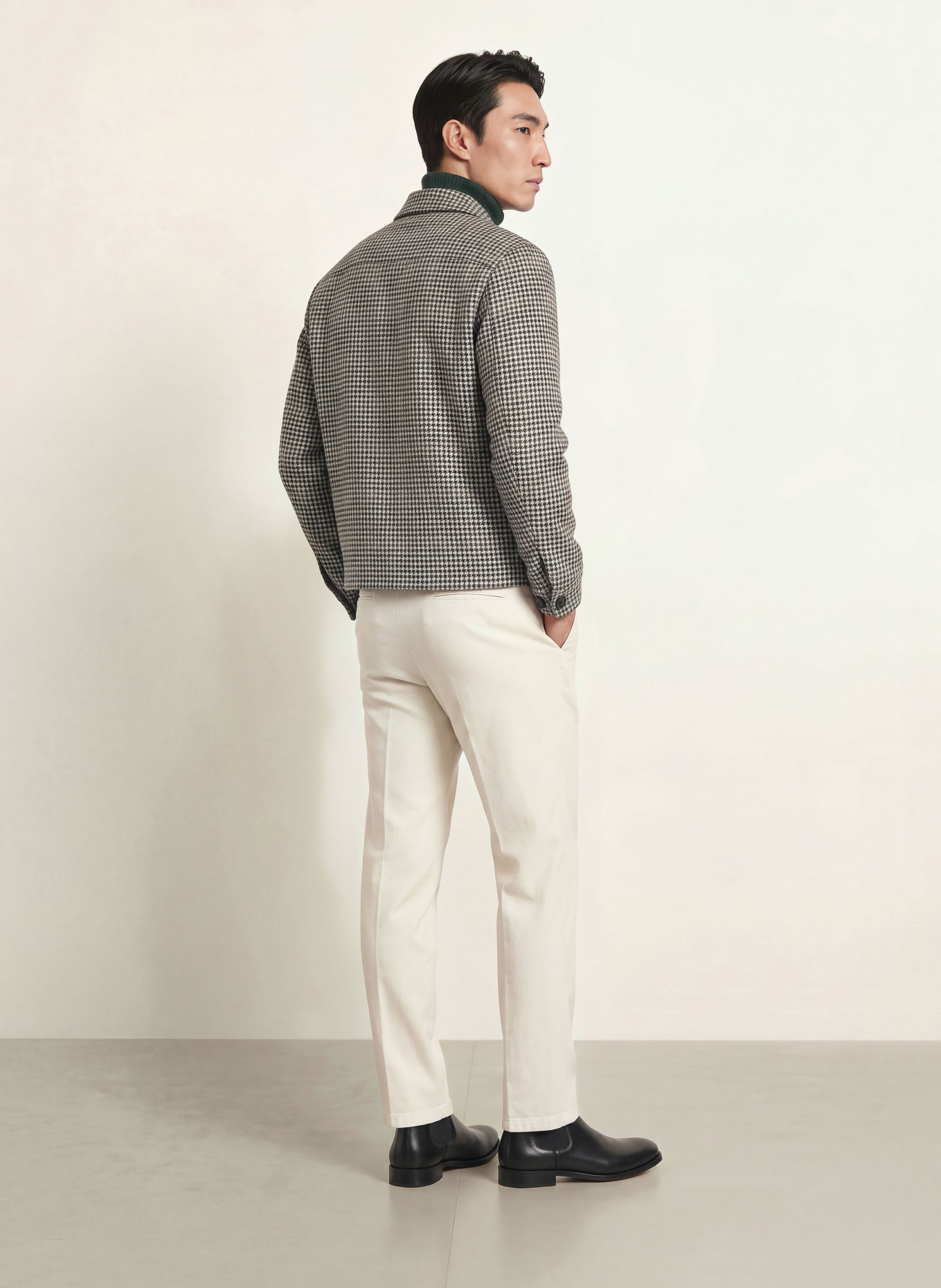 BOGLIOLI Overshirt: DARK GRAY / BEIGE