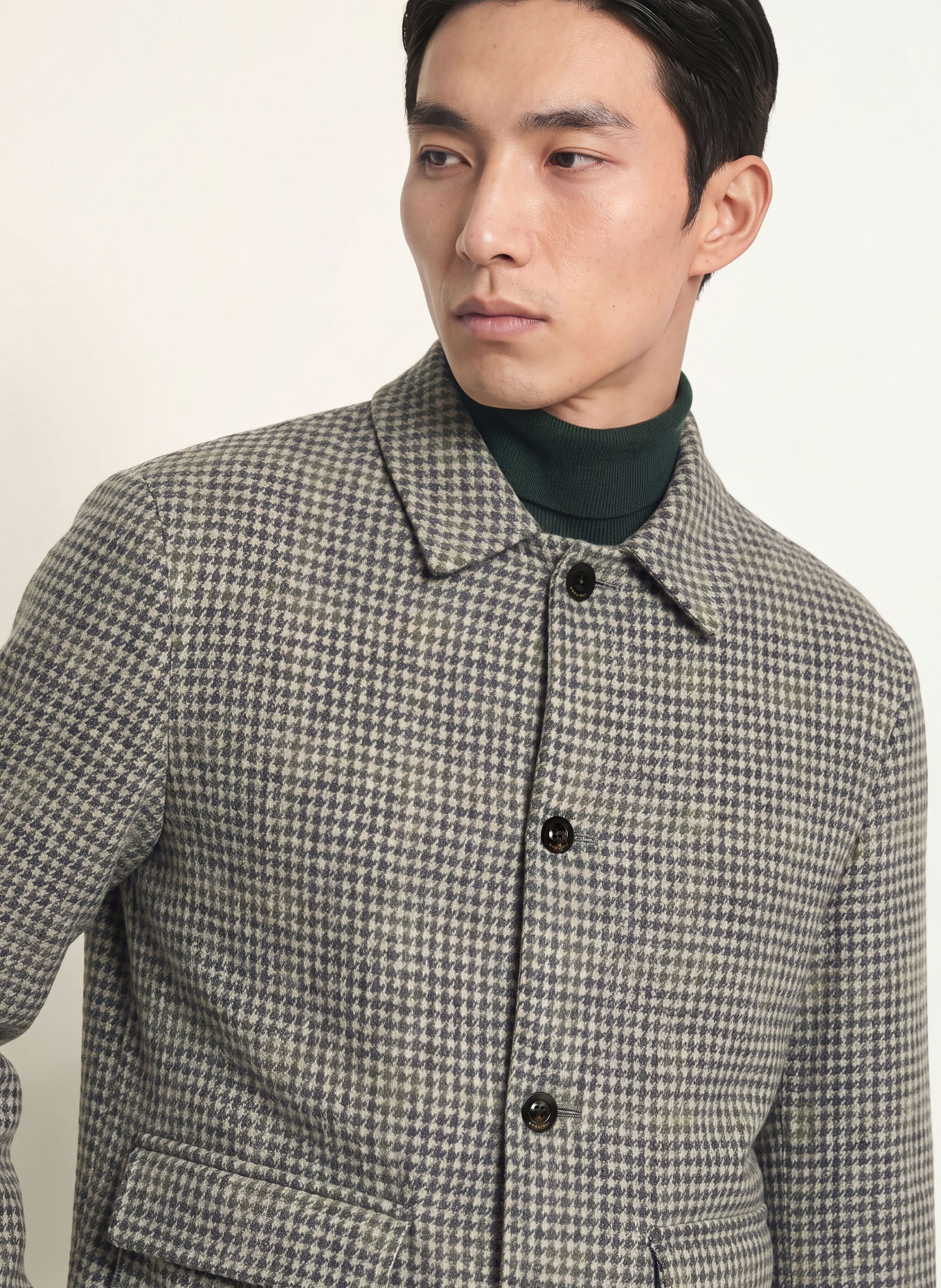 BOGLIOLI Overshirt: DARK GRAY / BEIGE