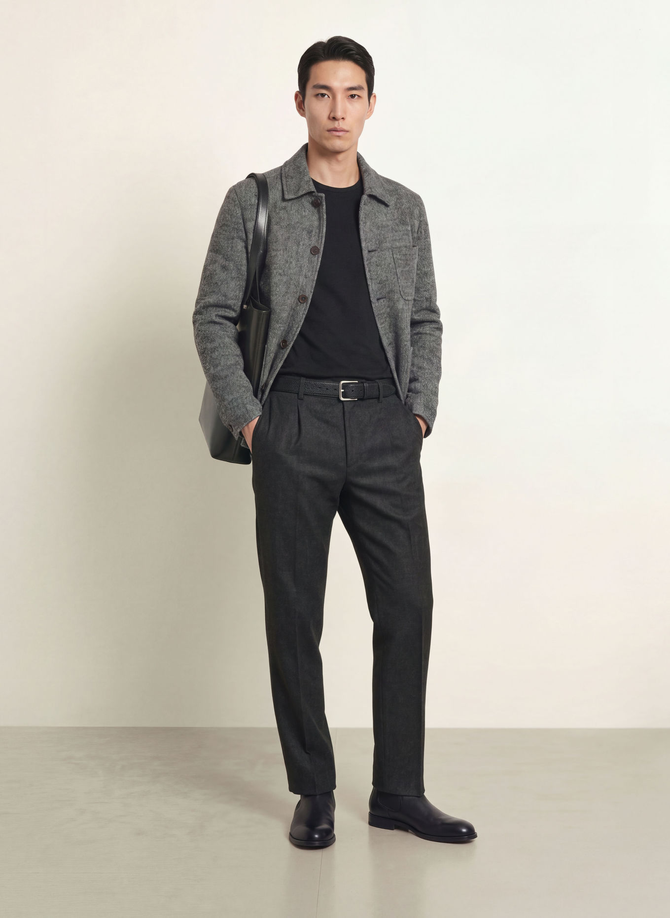 TIGER OF SWEDEN SONNY Bouclé Overshirt: GRAY