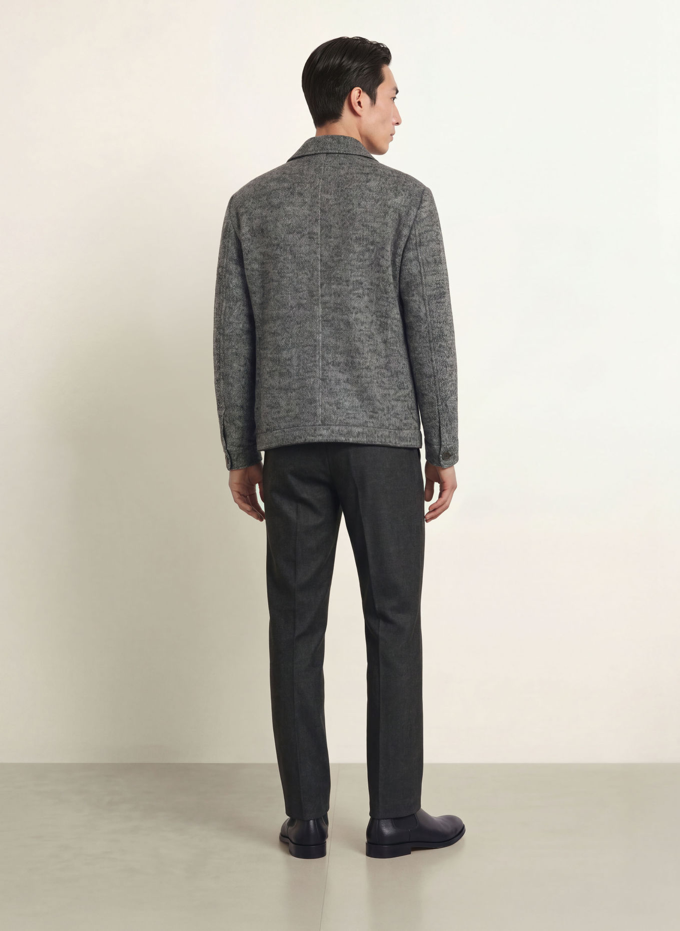 TIGER OF SWEDEN SONNY Bouclé Overshirt: GRAY