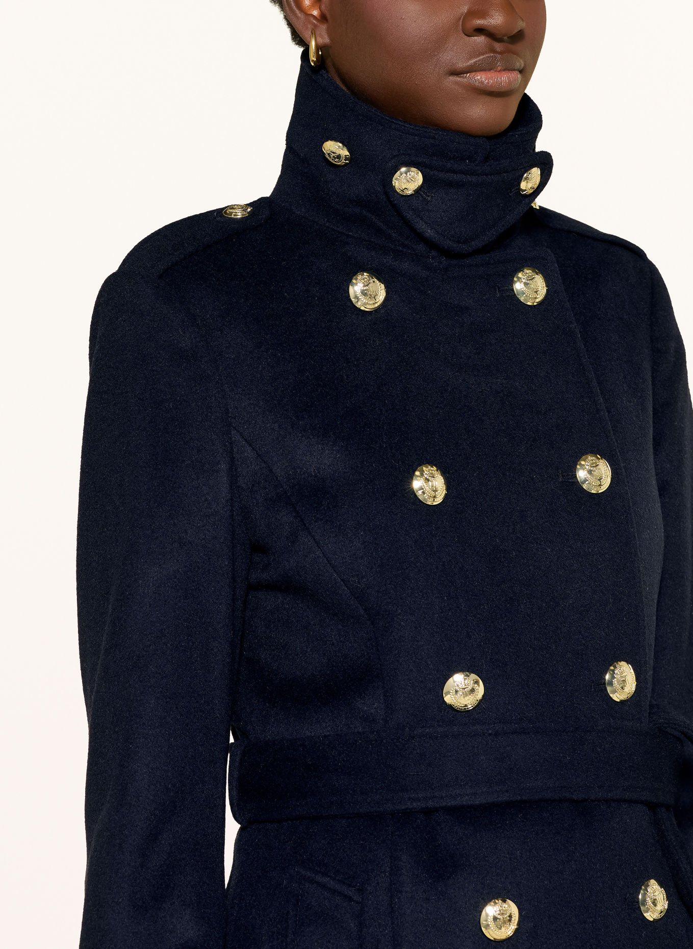 LAUREN RALPH LAUREN Coat: DARK BLUE / GOLD